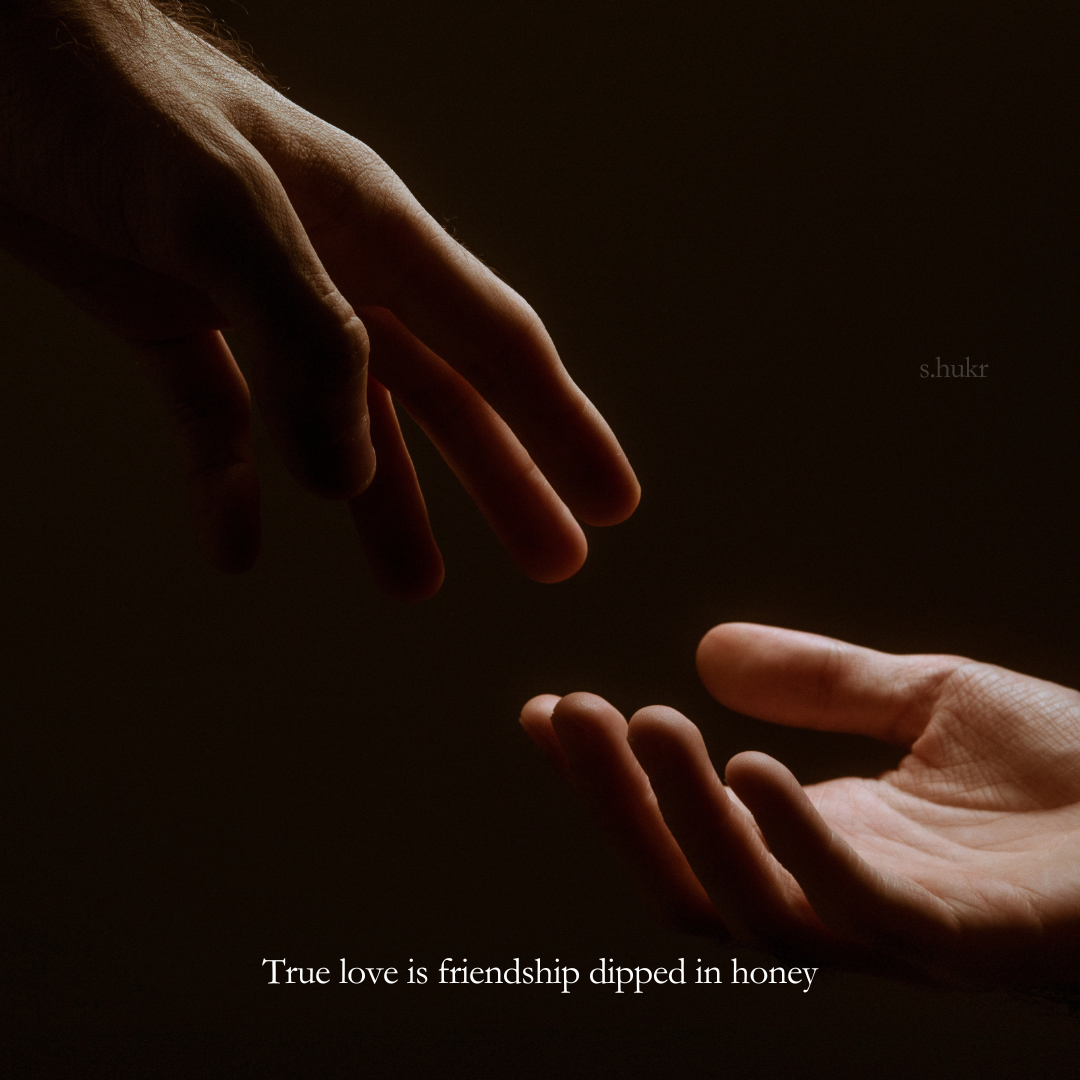 True love is friendship dipped in honey