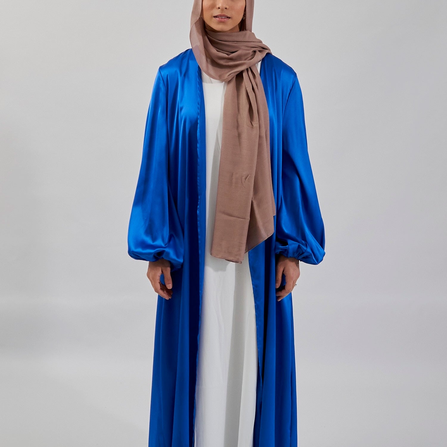 Noor Satin Open Abayas