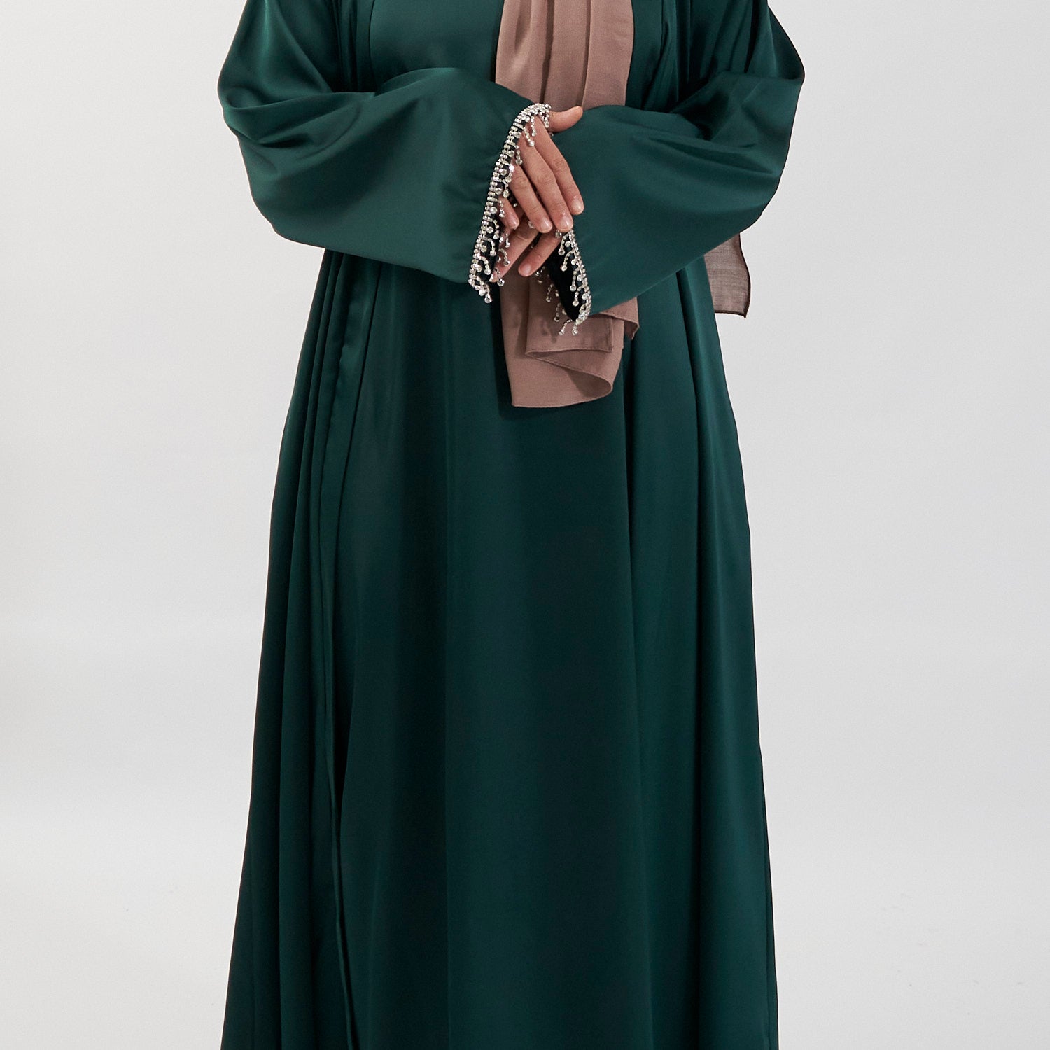 Diamond Sleeve Satin Eid Abaya