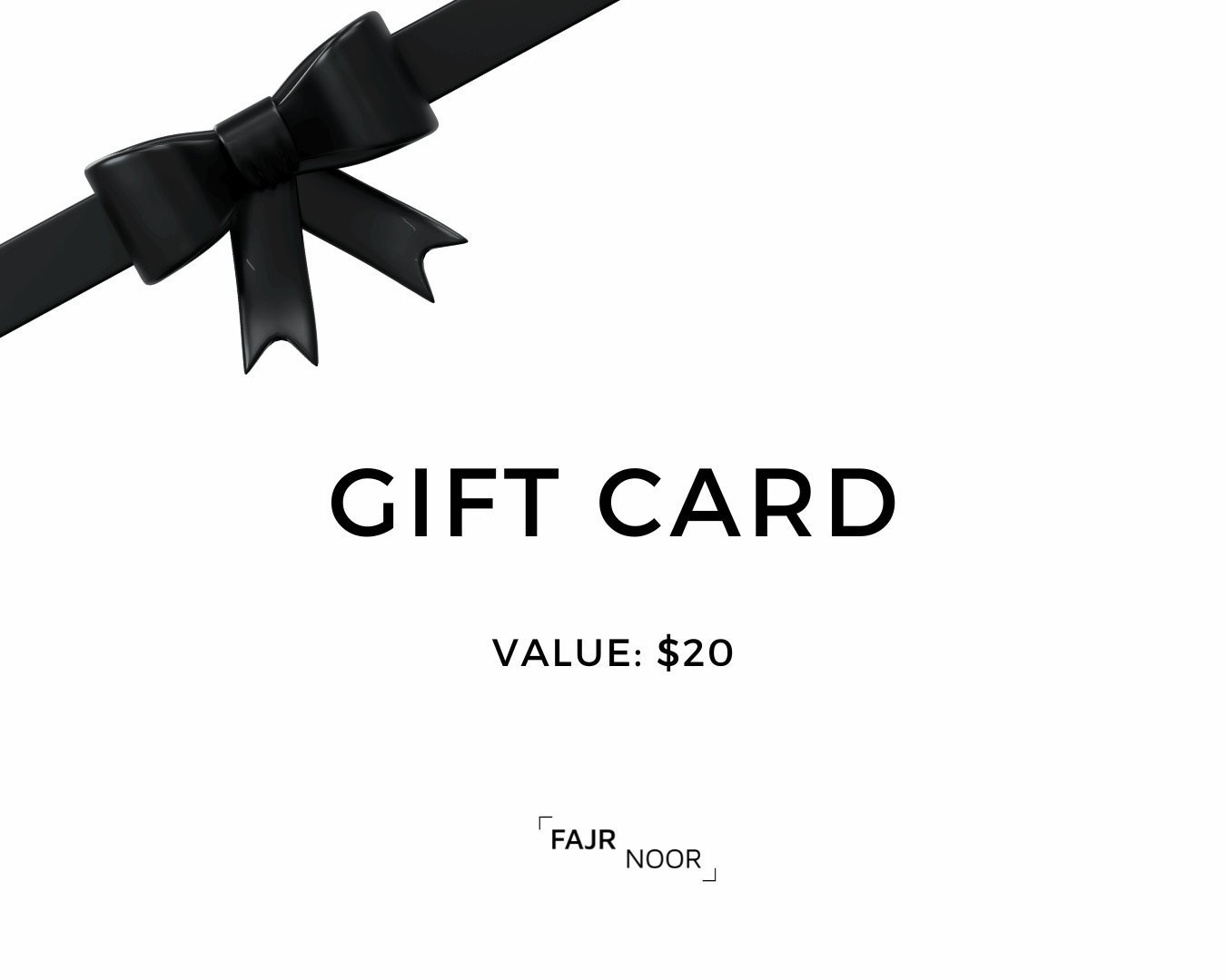 Fajr Noor Gift Card Gift Card Fajr Noor $20