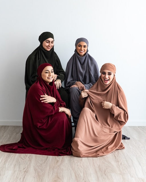 One Piece Prayer Jilbab - Khaki - Jilbab - Fajr Noor