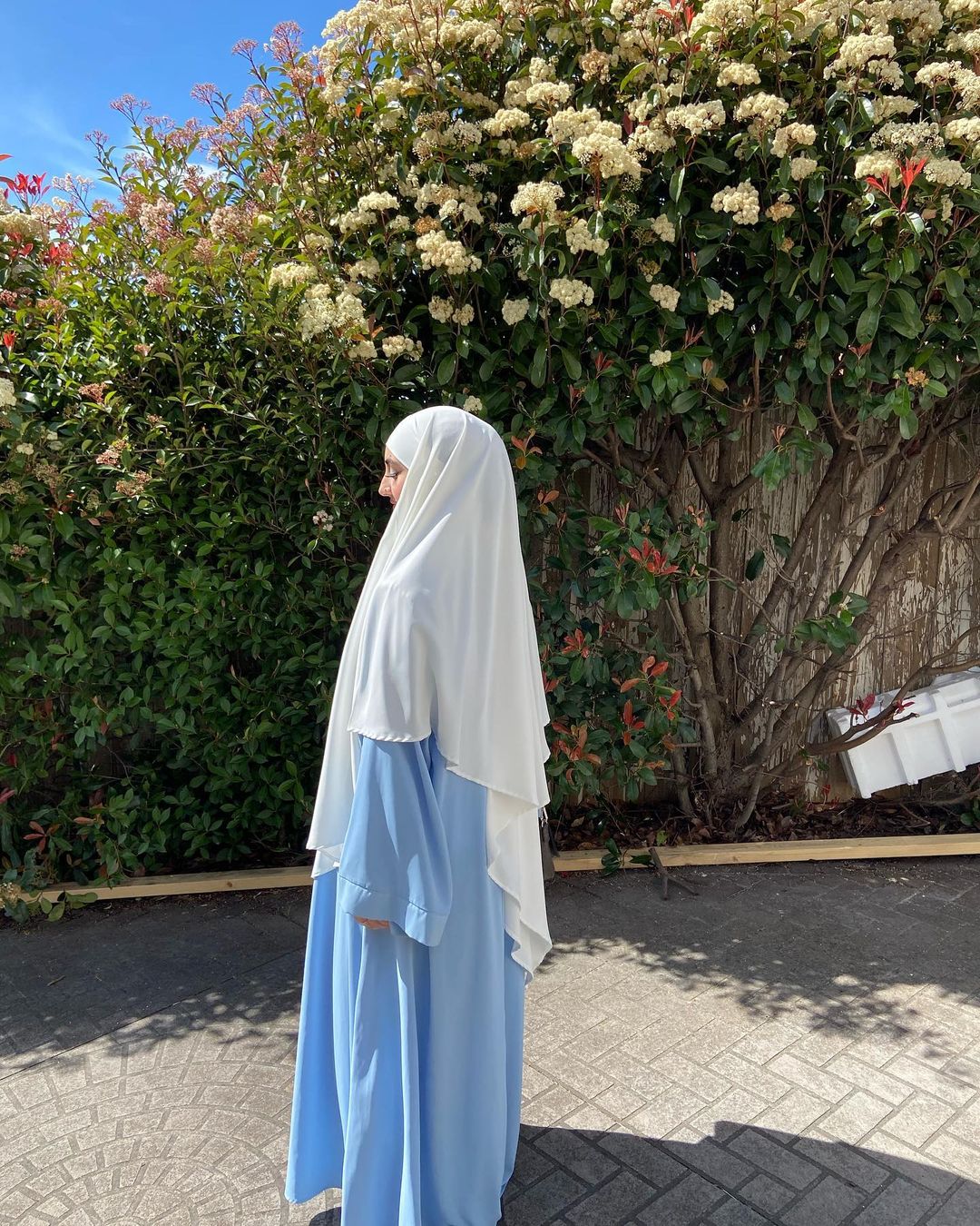 Khatijah Abaya - Sky Blue Closed Abaya Fajr Noor