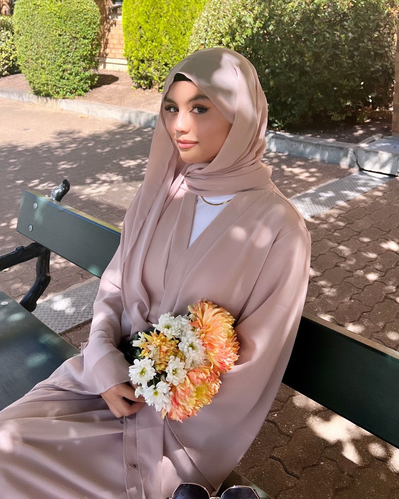 Aisha Abaya with Hijab - Nude