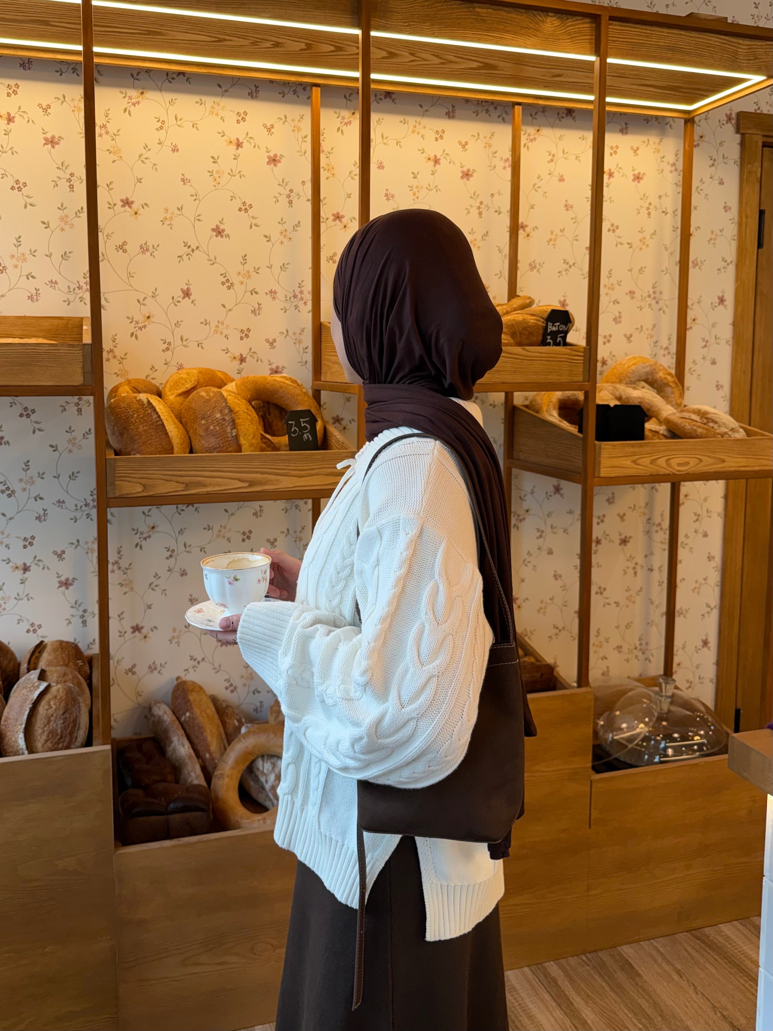 Premium Jersey Hijab - Dark Brown