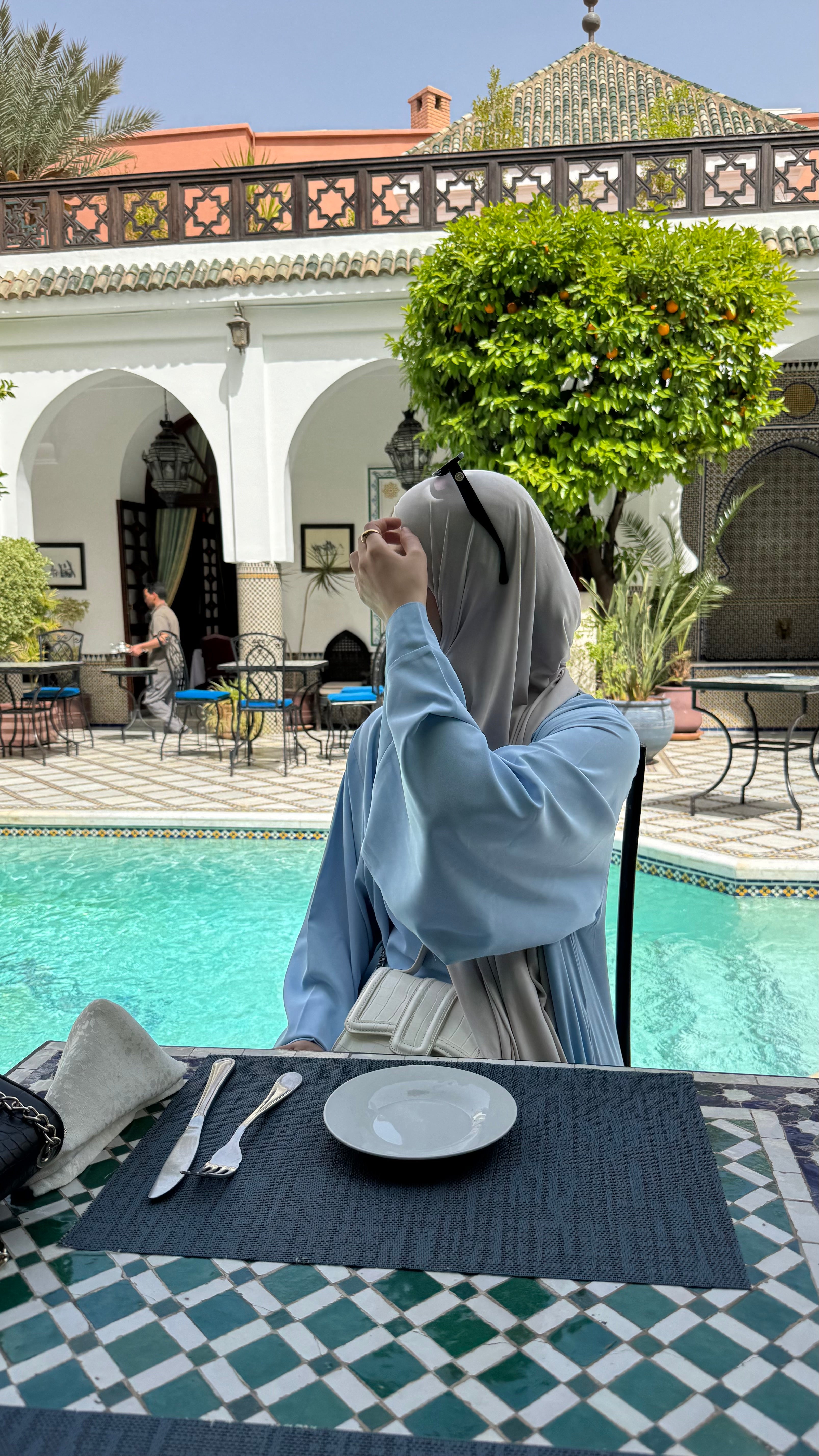 Khatijah Abaya - Sky Blue