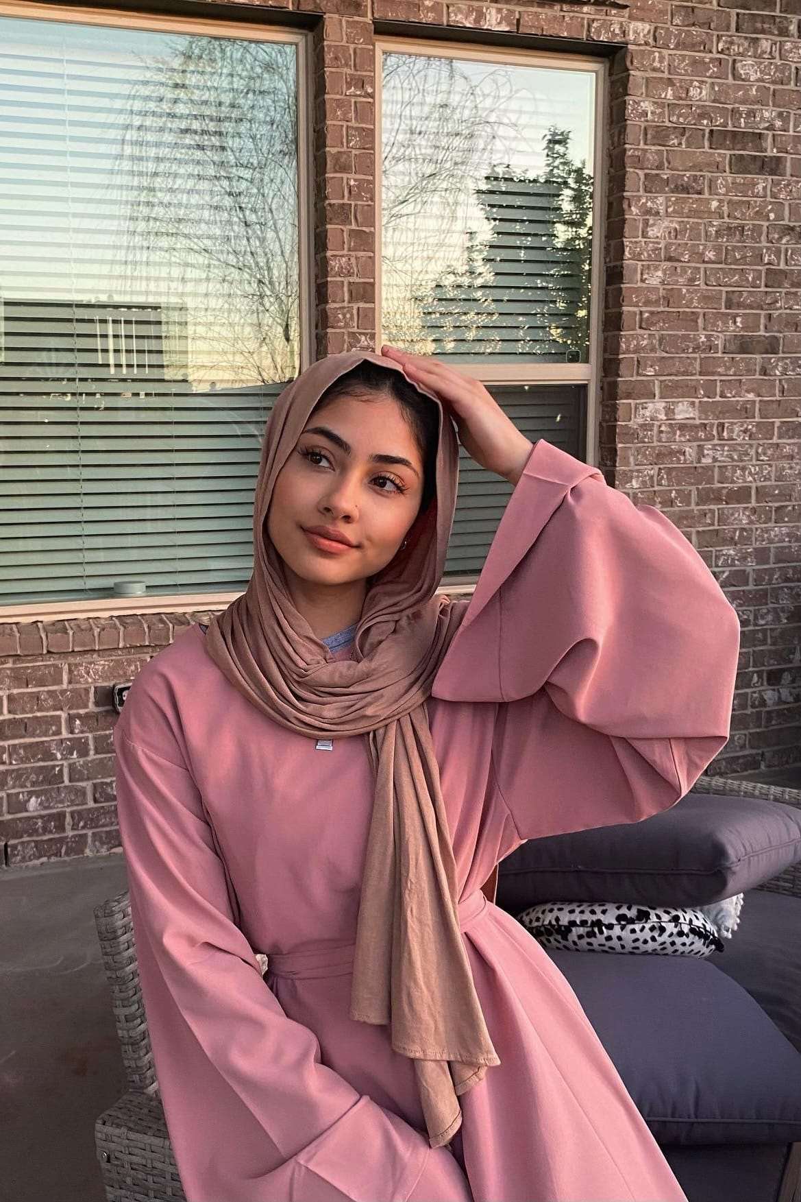 Khatijah Abaya - Pink - Closed Abaya - Fajr Noor