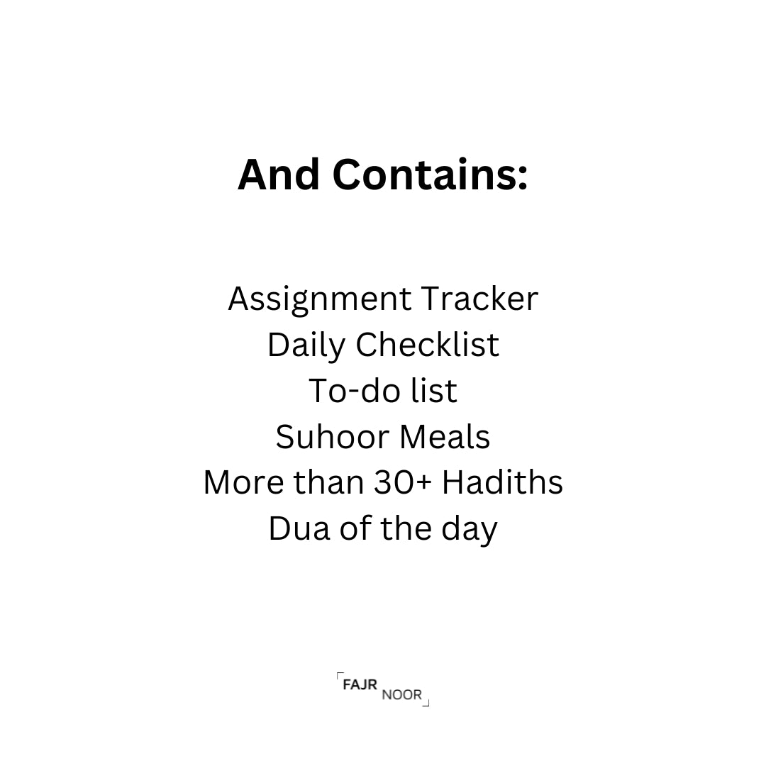 Digital Ramadan Planner Ramadan Planner Fajr Noor