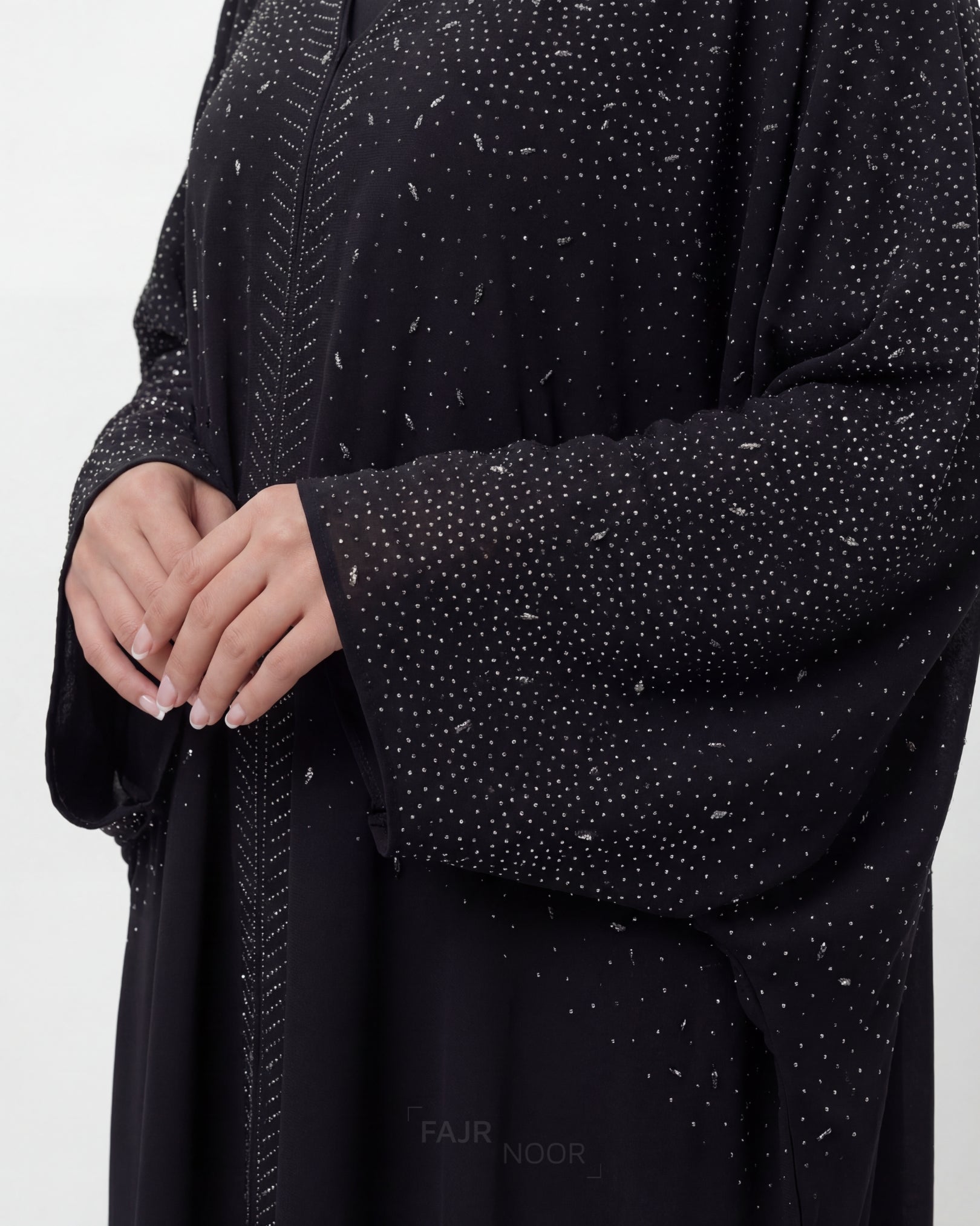 Amina Butterfly Abaya - Black