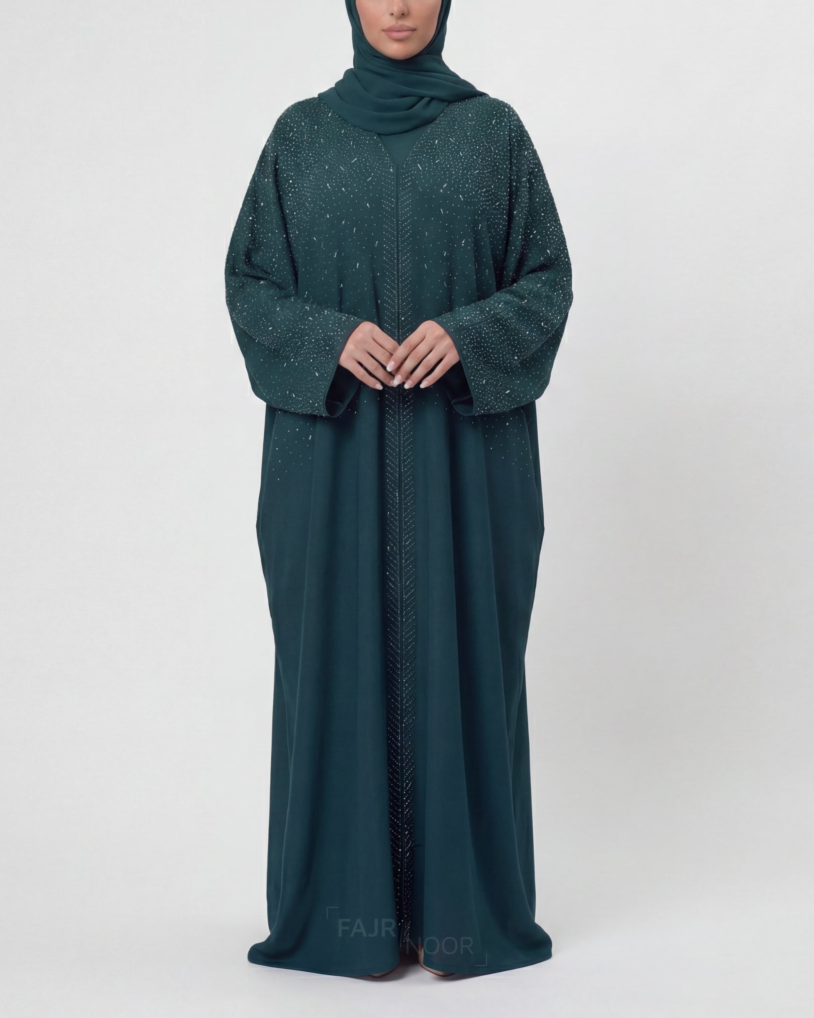 Amina Butterfly Abaya - Emerald