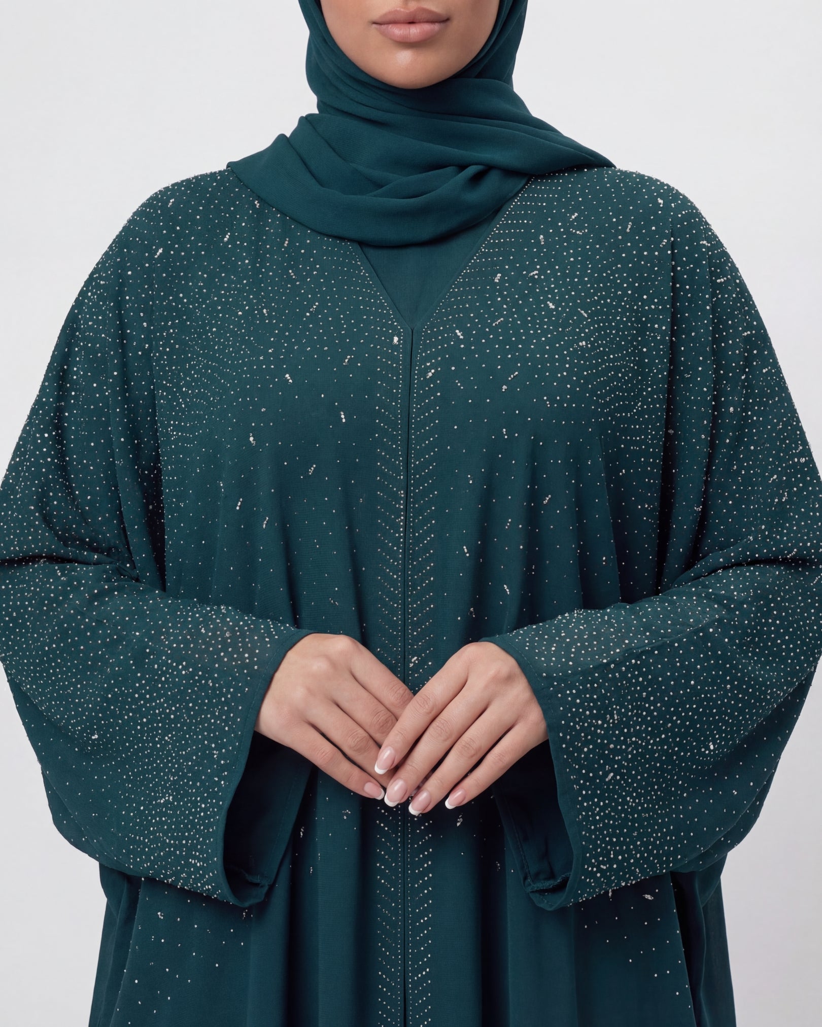 Amina Butterfly Abaya - Emerald