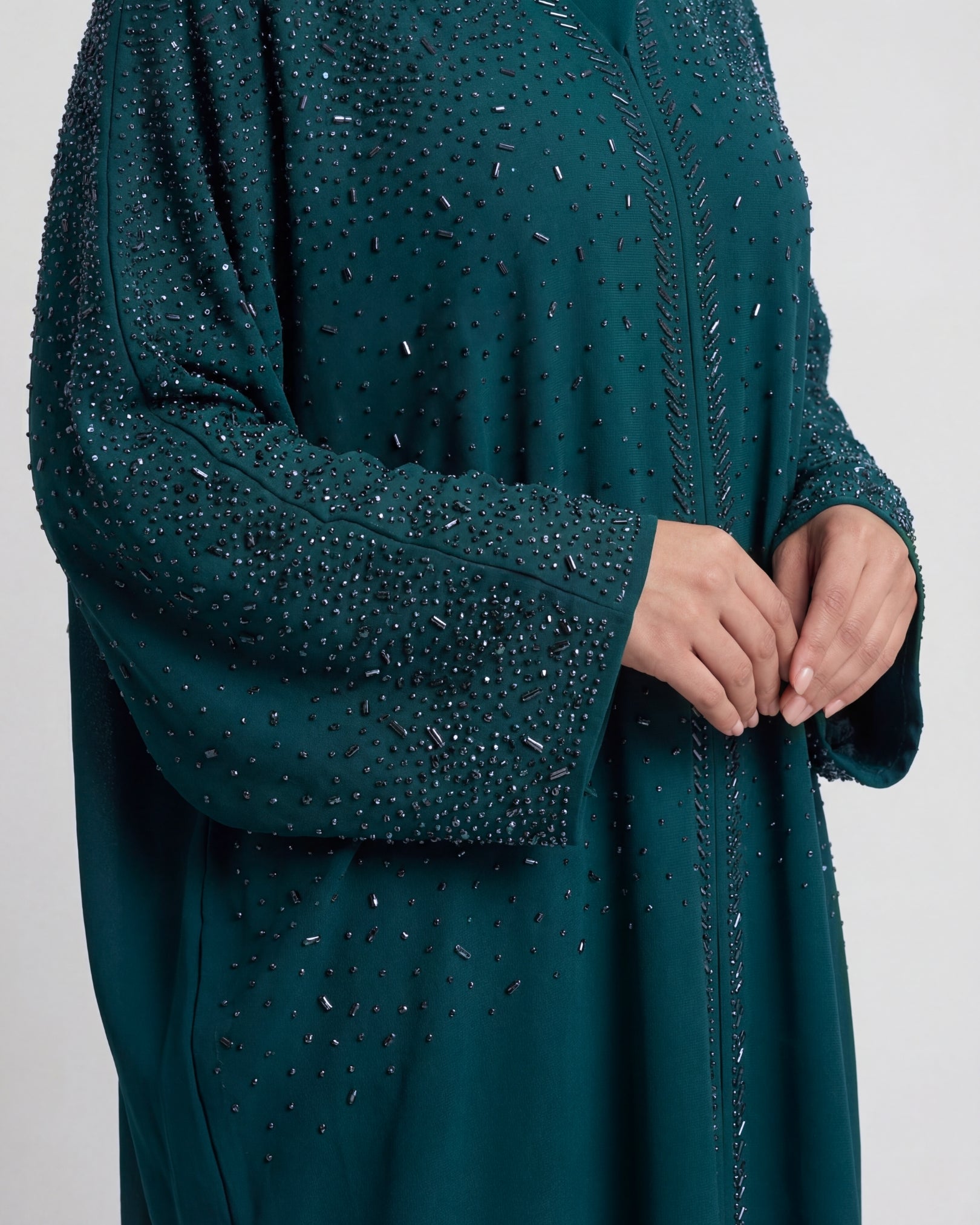 Amina Butterfly Abaya - Emerald