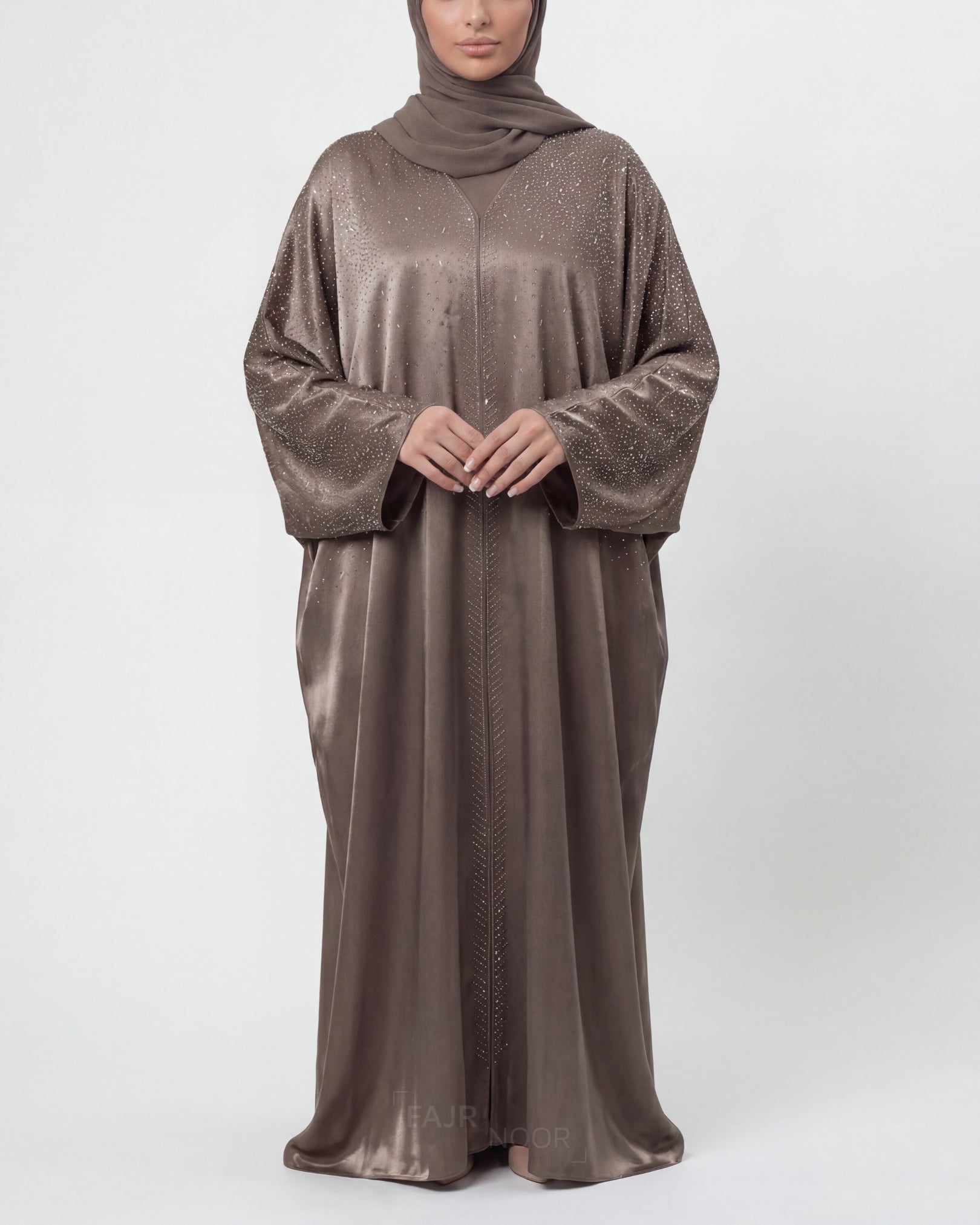 Amina Butterfly Abaya - Mocha