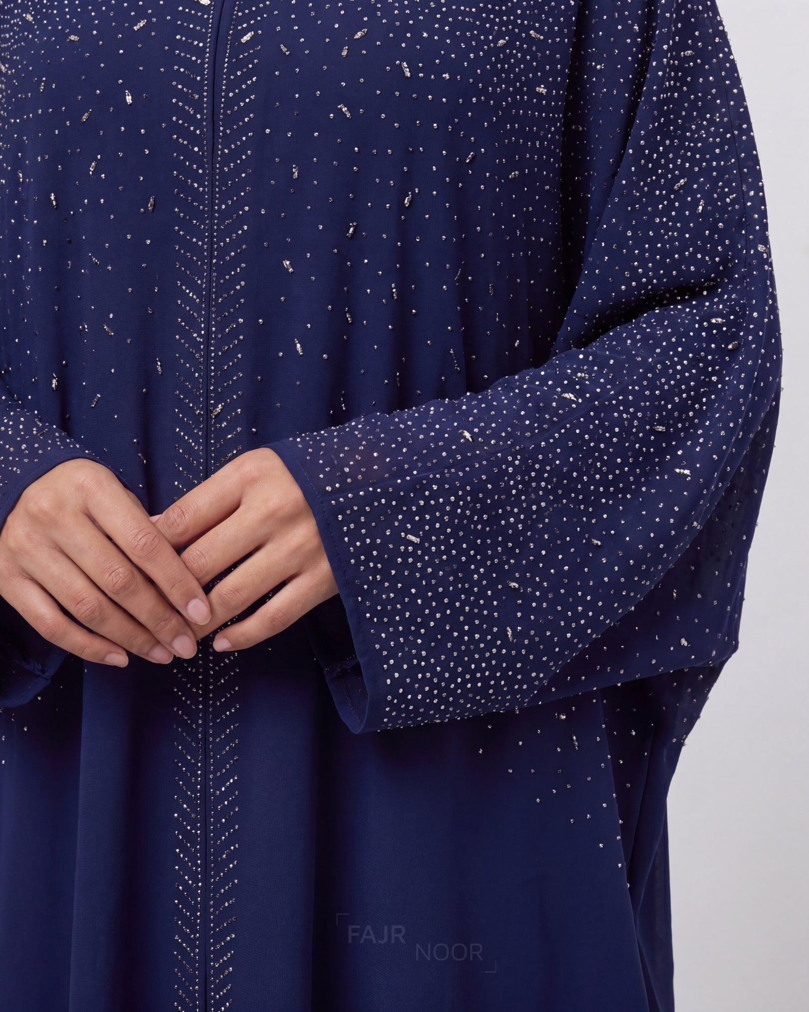 Amina Butterfly Abaya - Navy