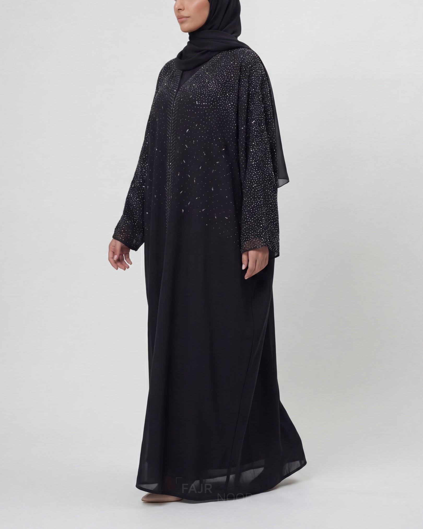 Amina Butterfly Abaya - Black