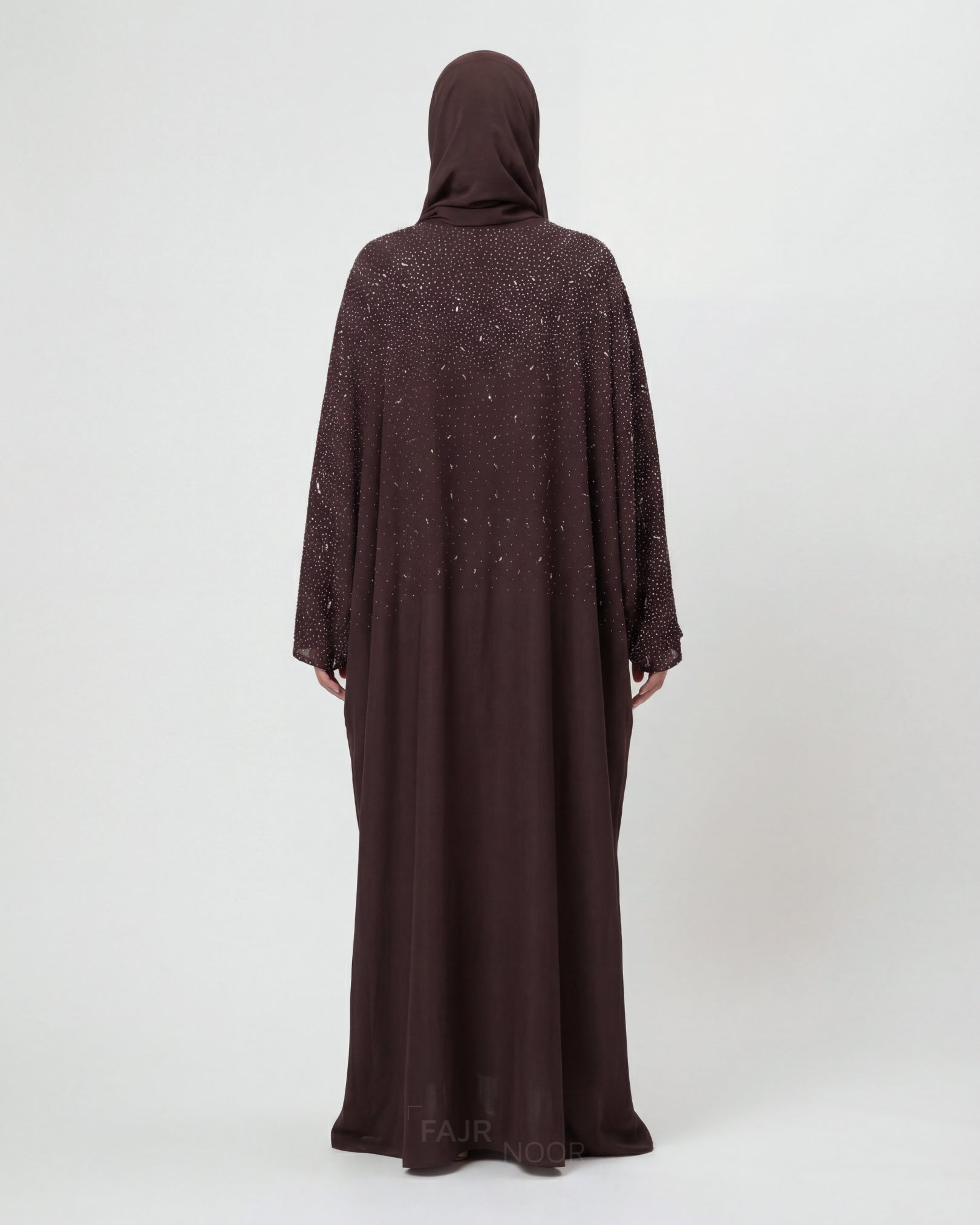Amina Butterfly Abaya - Coffee