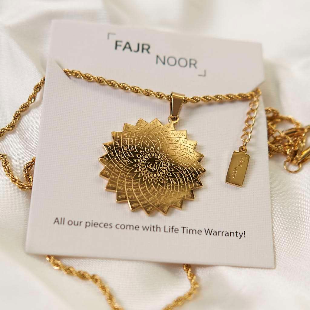 99 Names of Allah Necklace Necklace Fajr Noor 18K Gold (Plated)