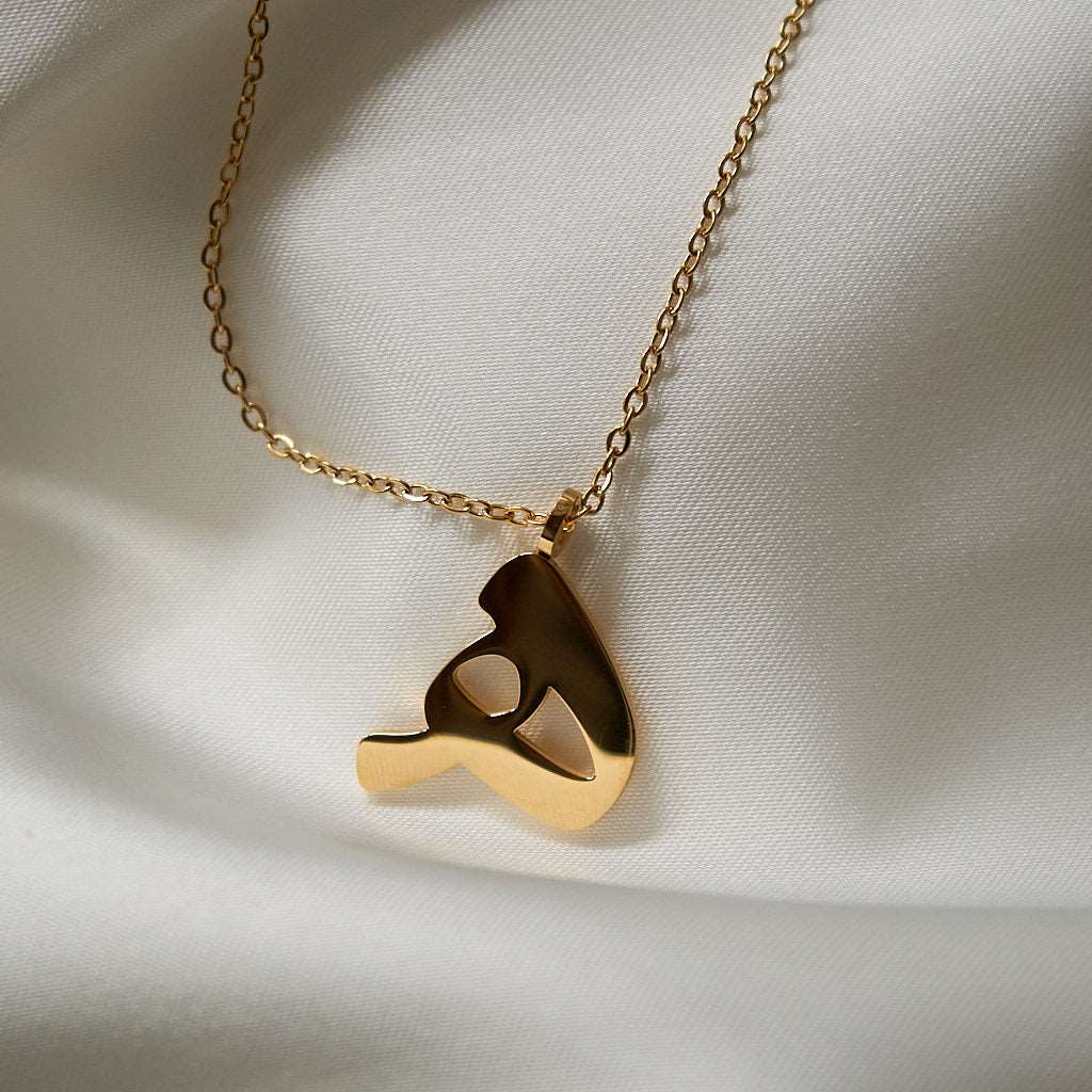 Arabic Letter Necklace Necklace Fajr Noor H - هـ
