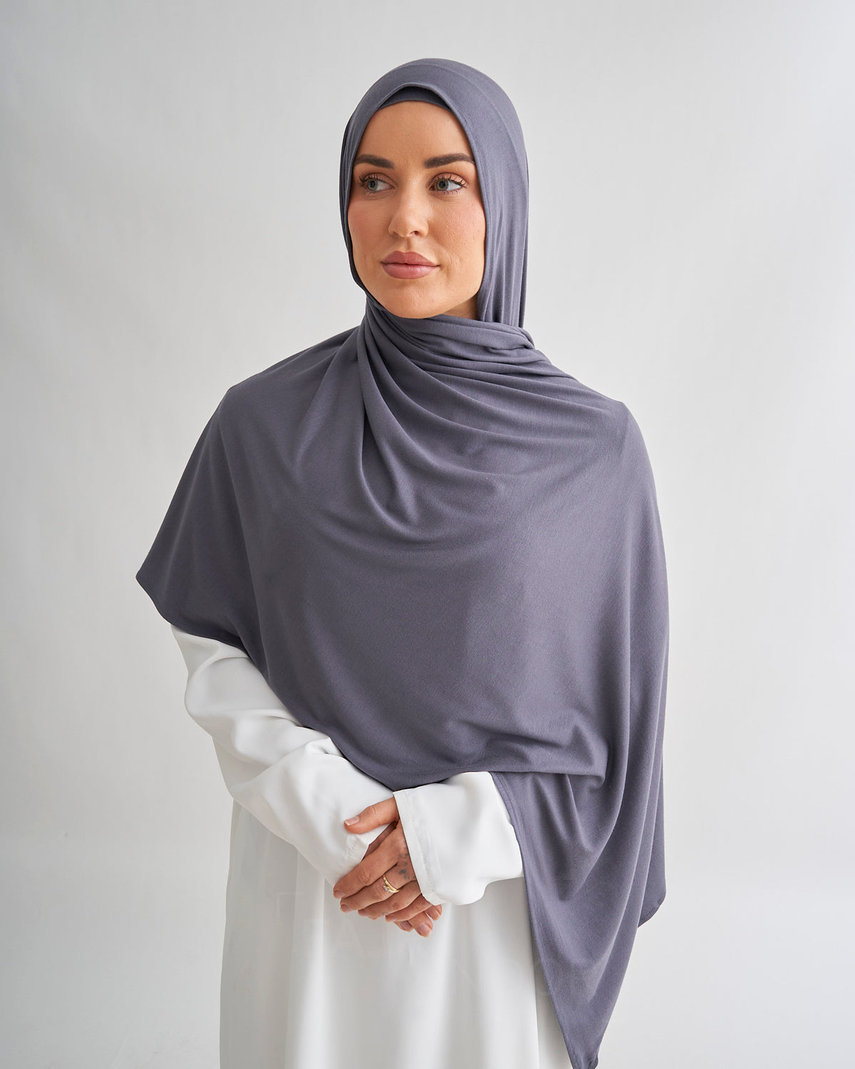 Premium Jersey Hijab - Charcoal