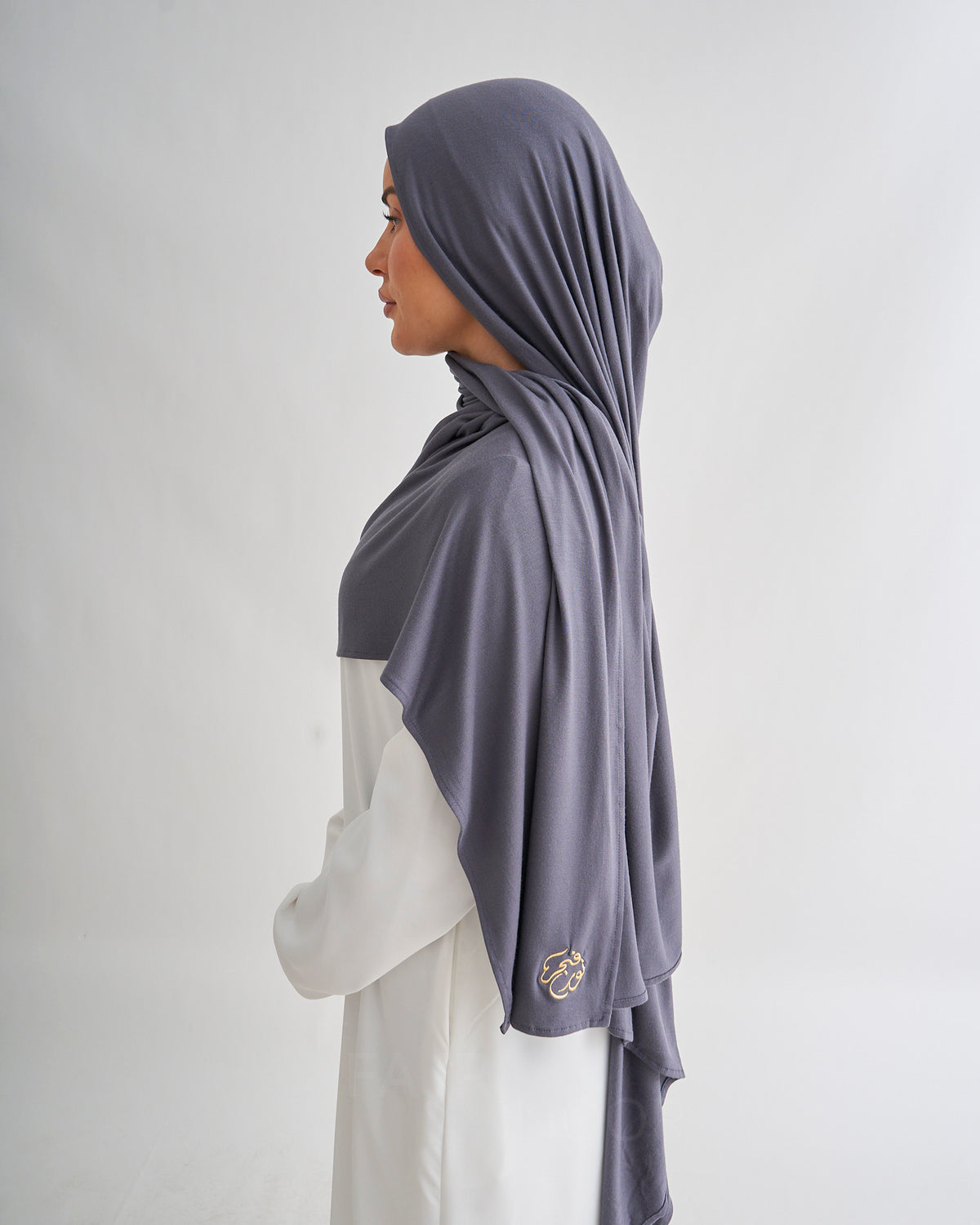 Premium Jersey Hijab - Charcoal