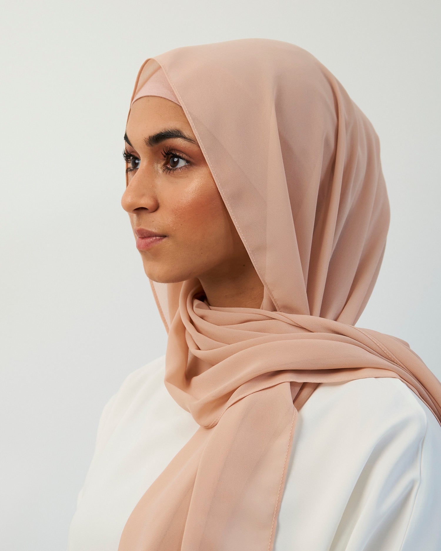 Chiffon Hijab Set - Cream Scarves Fajr Noor