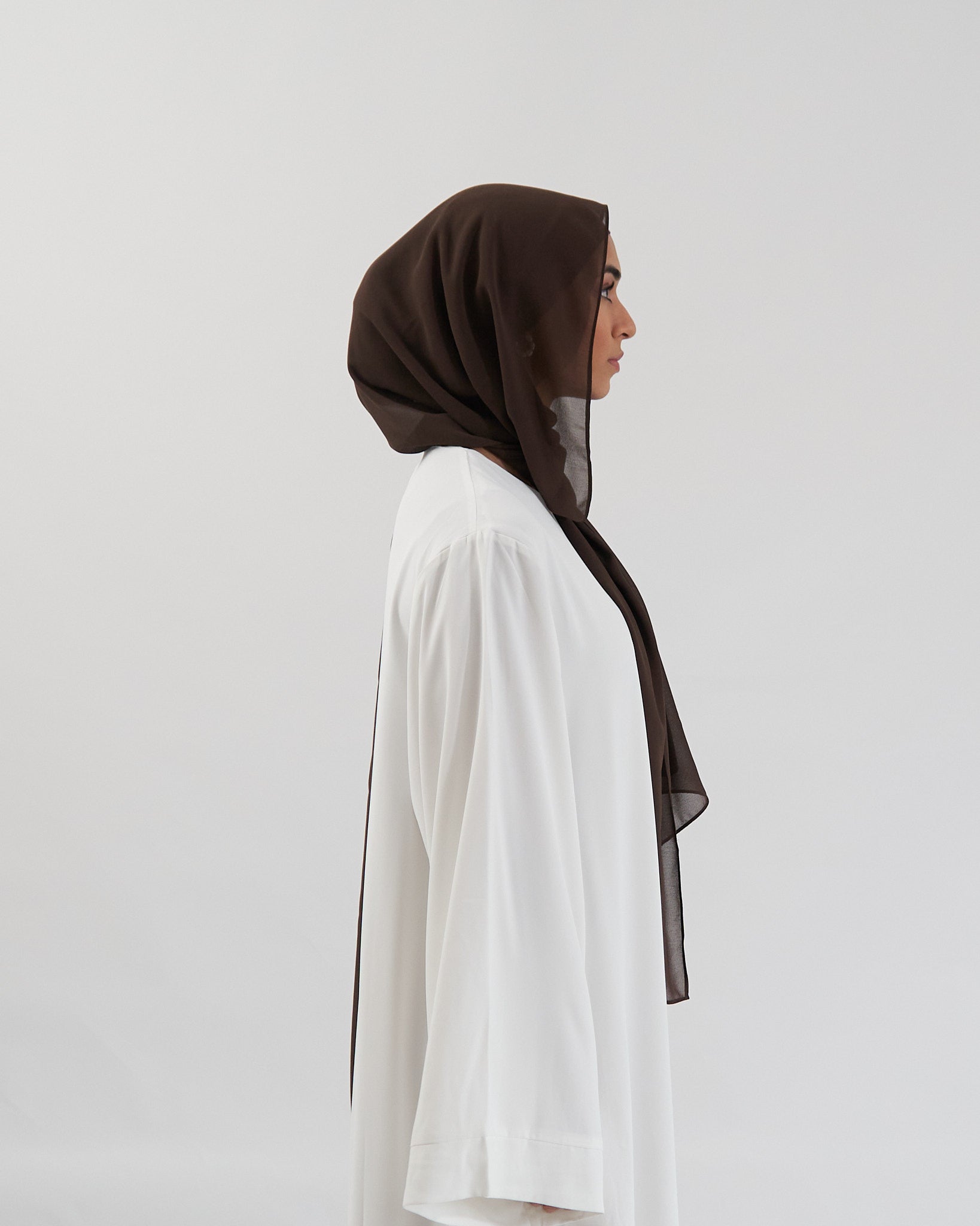 Chiffon Hijab Set - Brown Scarves Fajr Noor
