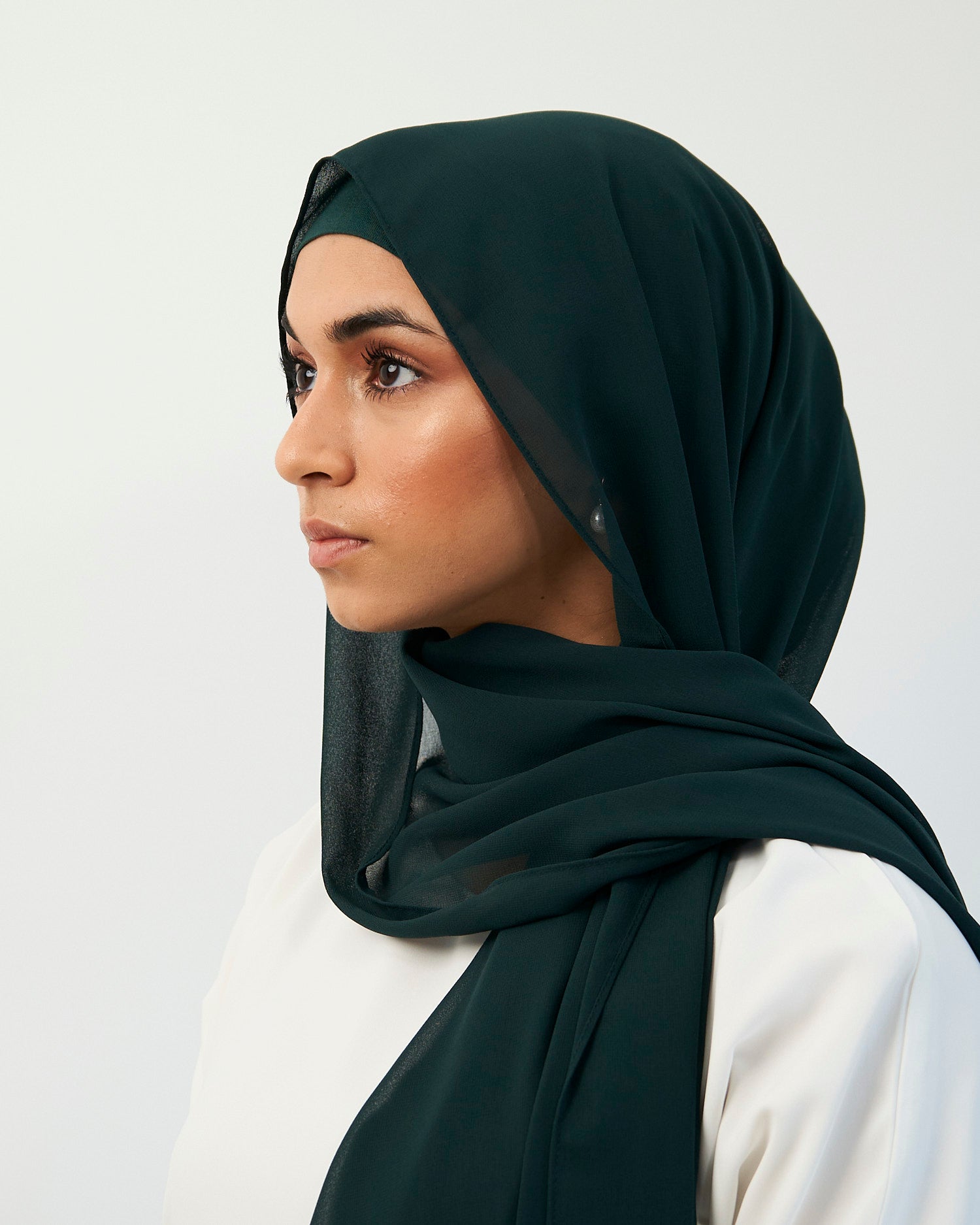 Chiffon Hijab Set - Emerald Scarves Fajr Noor