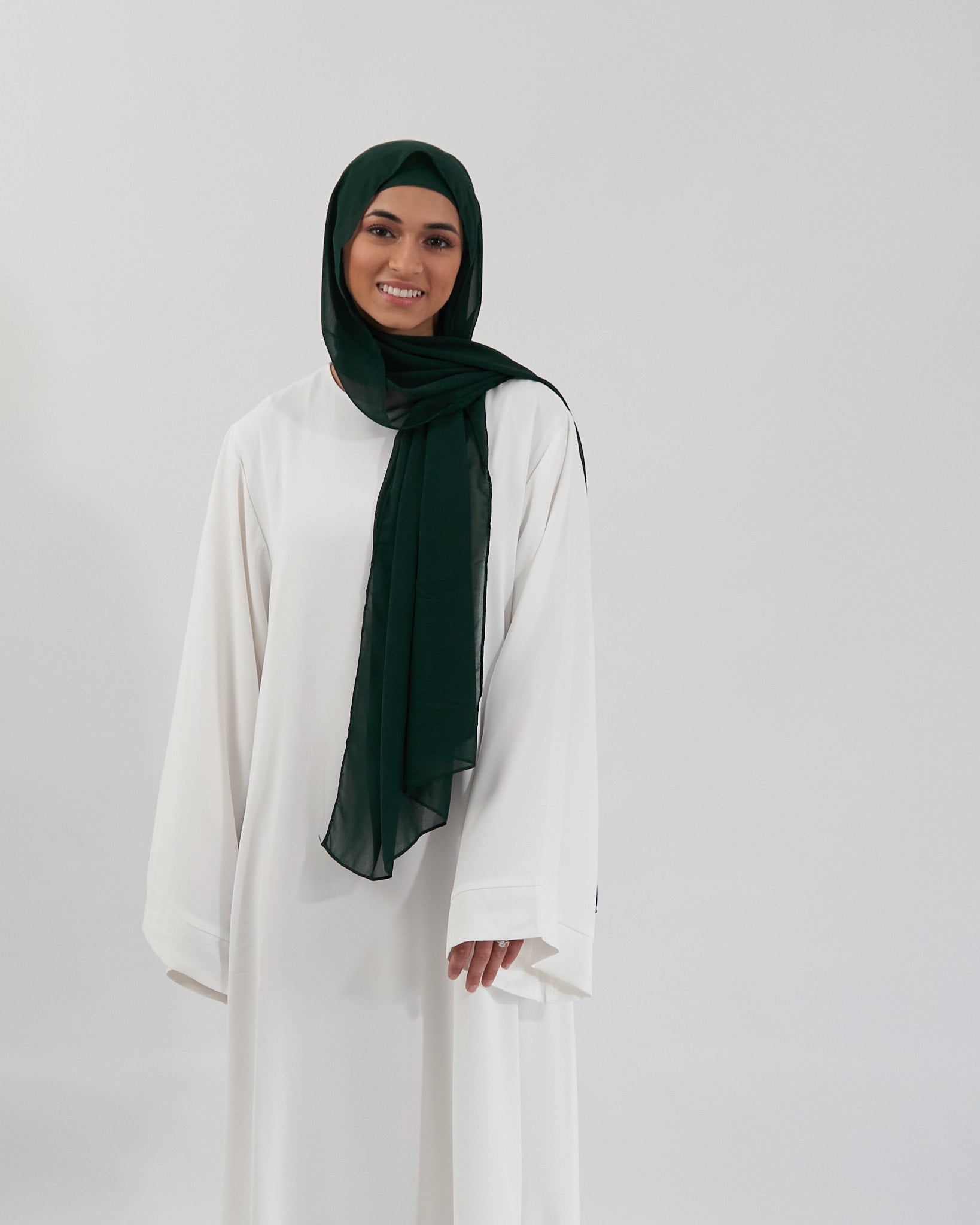 Chiffon Hijab Set - Emerald Scarves Fajr Noor