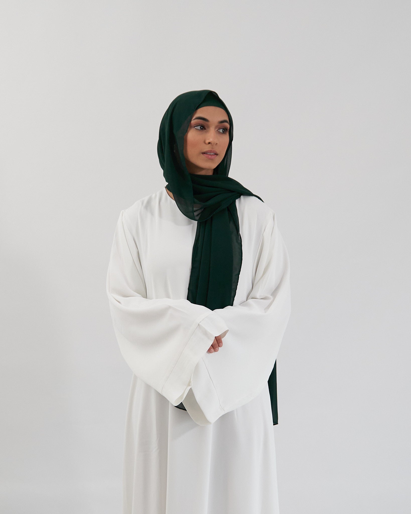 Chiffon Hijab Set - Emerald Scarves Fajr Noor