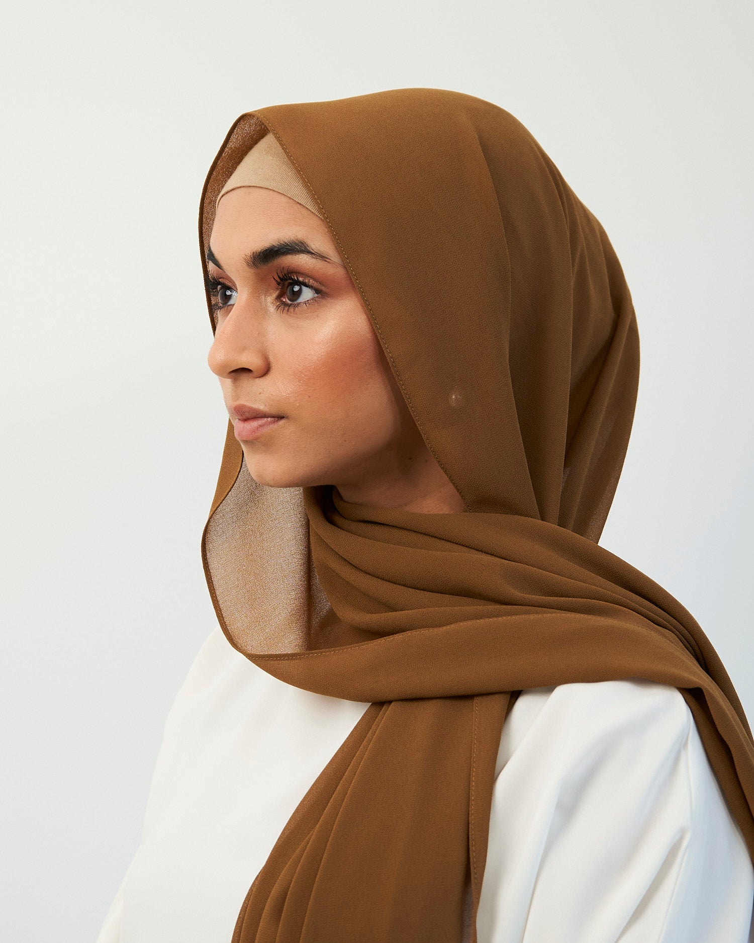 Chiffon Hijab Set - Latte Scarves Fajr Noor