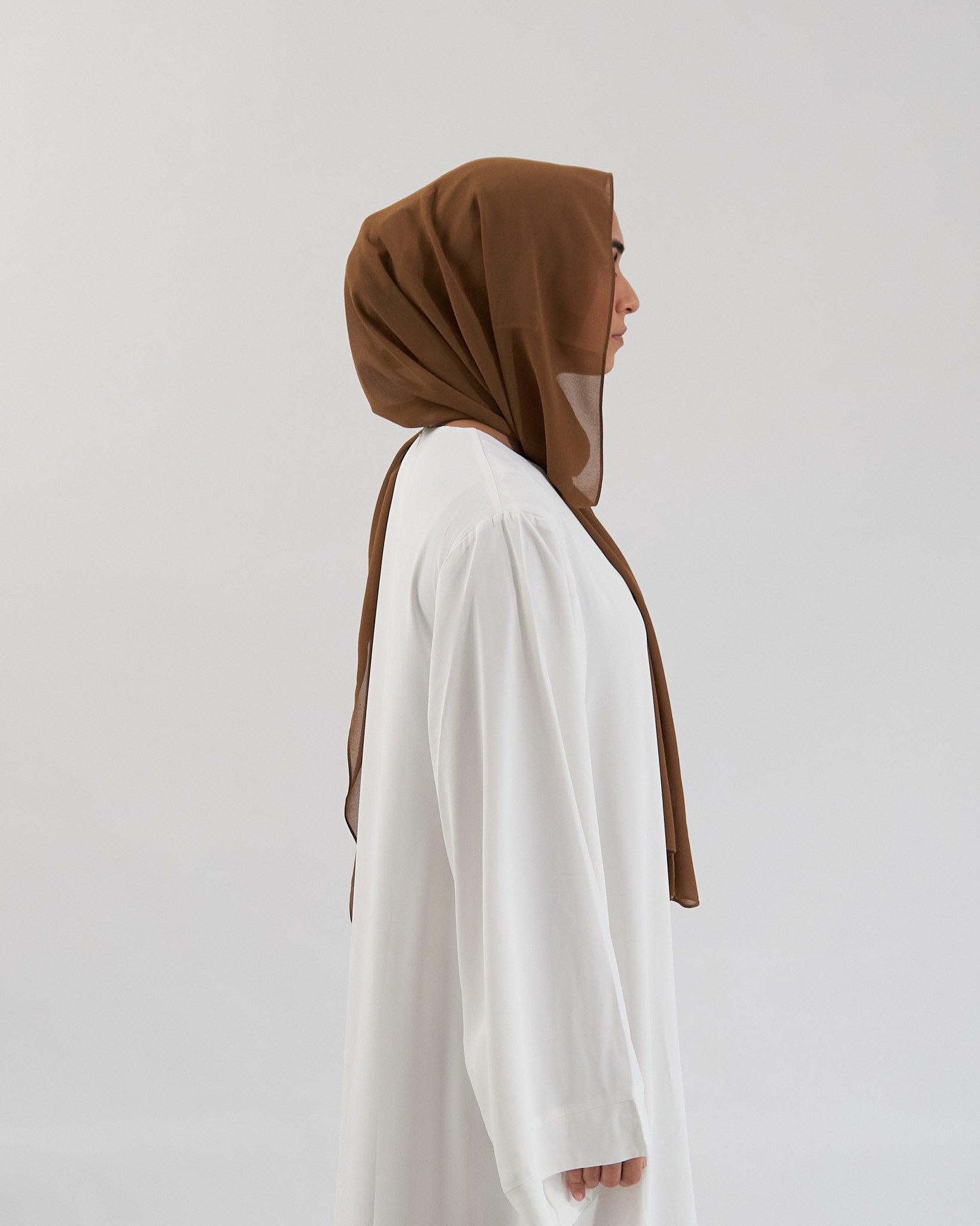 Chiffon Hijab Set - Latte Scarves Fajr Noor