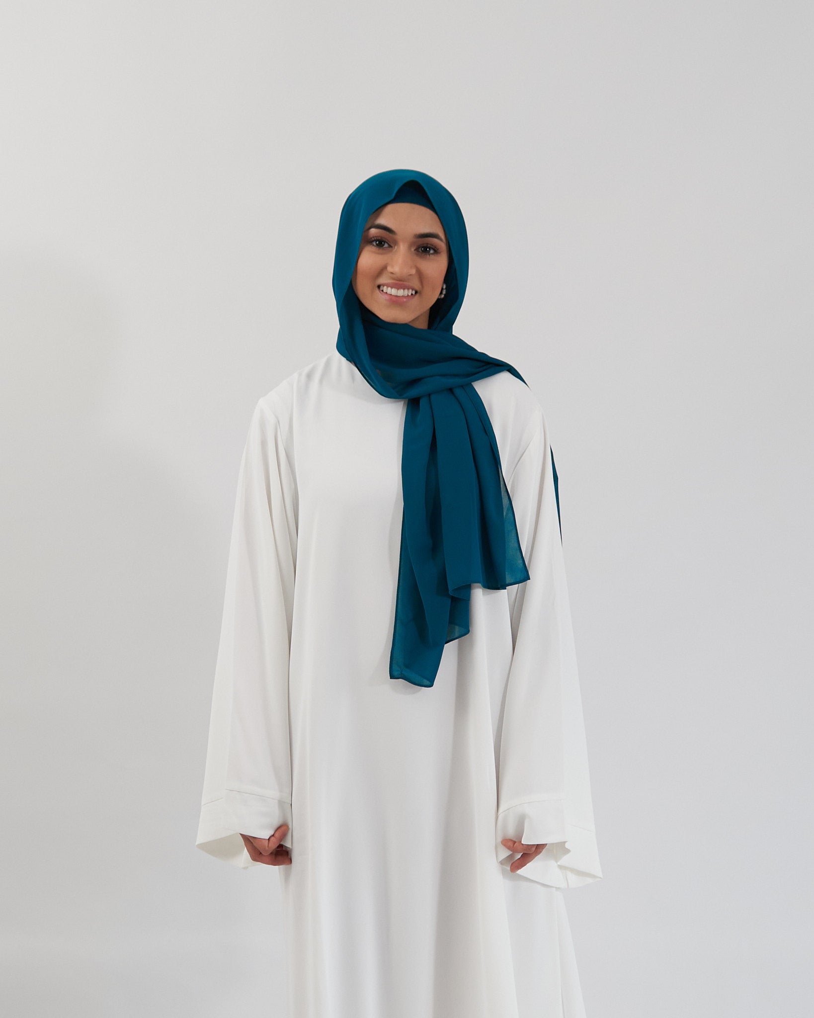 Chiffon Hijab Set - Ocean Blue Scarves Fajr Noor