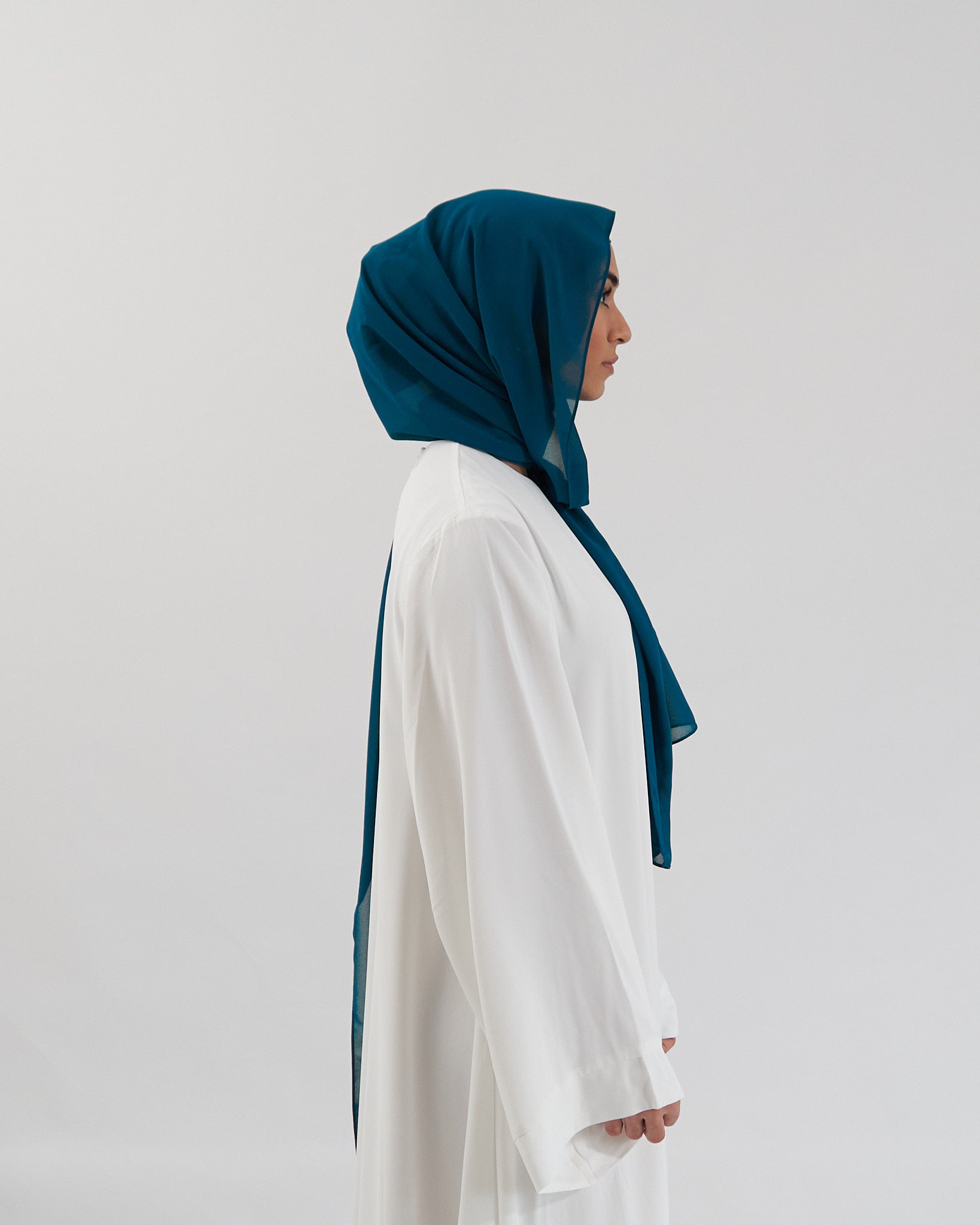 Chiffon Hijab Set - Ocean Blue Scarves Fajr Noor