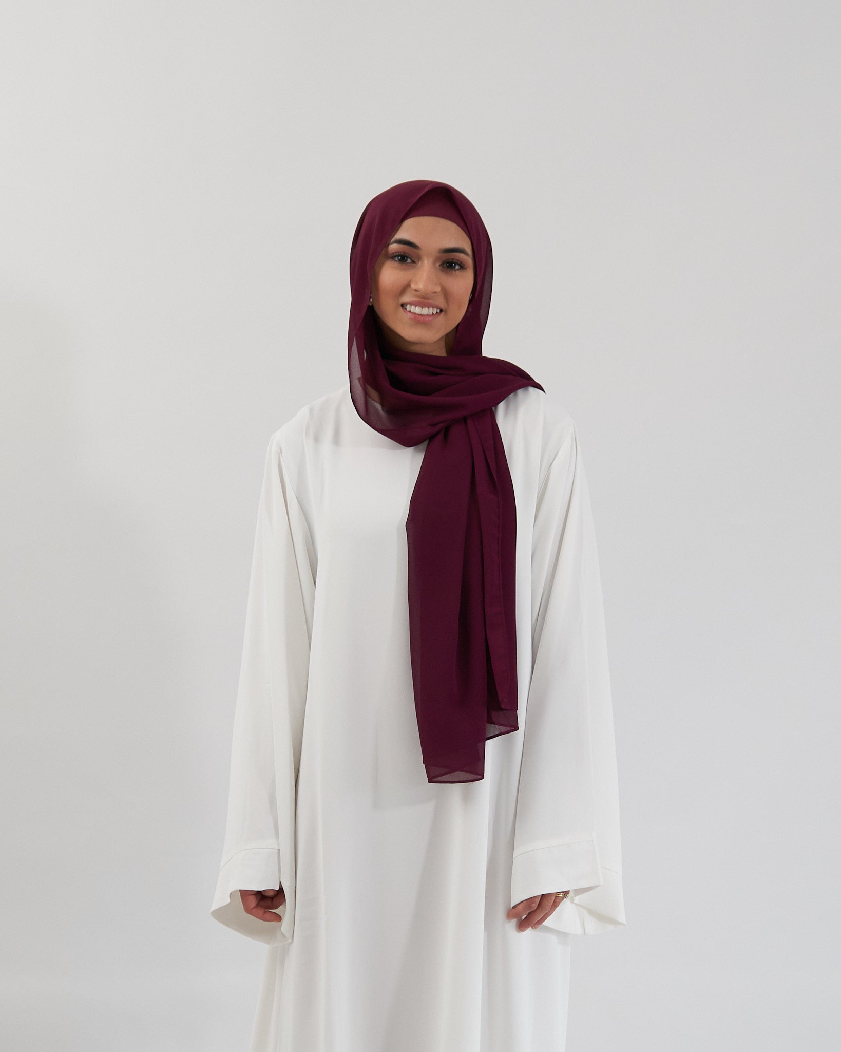 Chiffon Hijab Set - Plum Scarves Fajr Noor