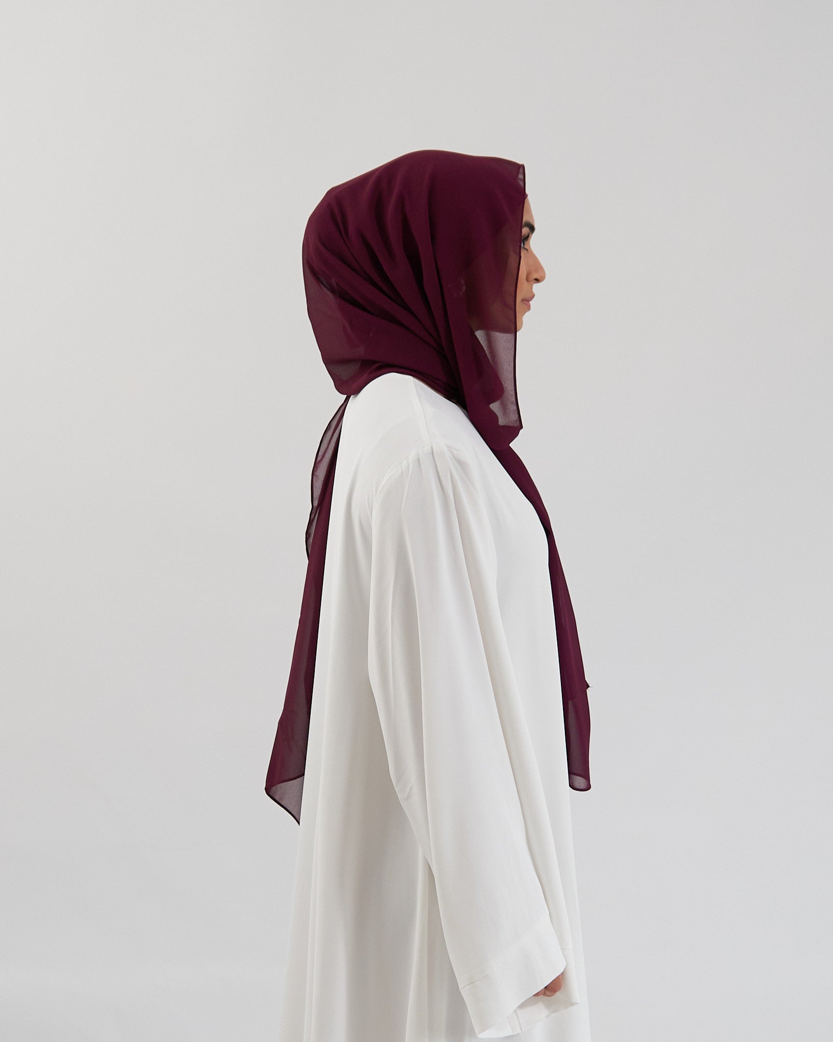 Chiffon Hijab Set - Plum Scarves Fajr Noor