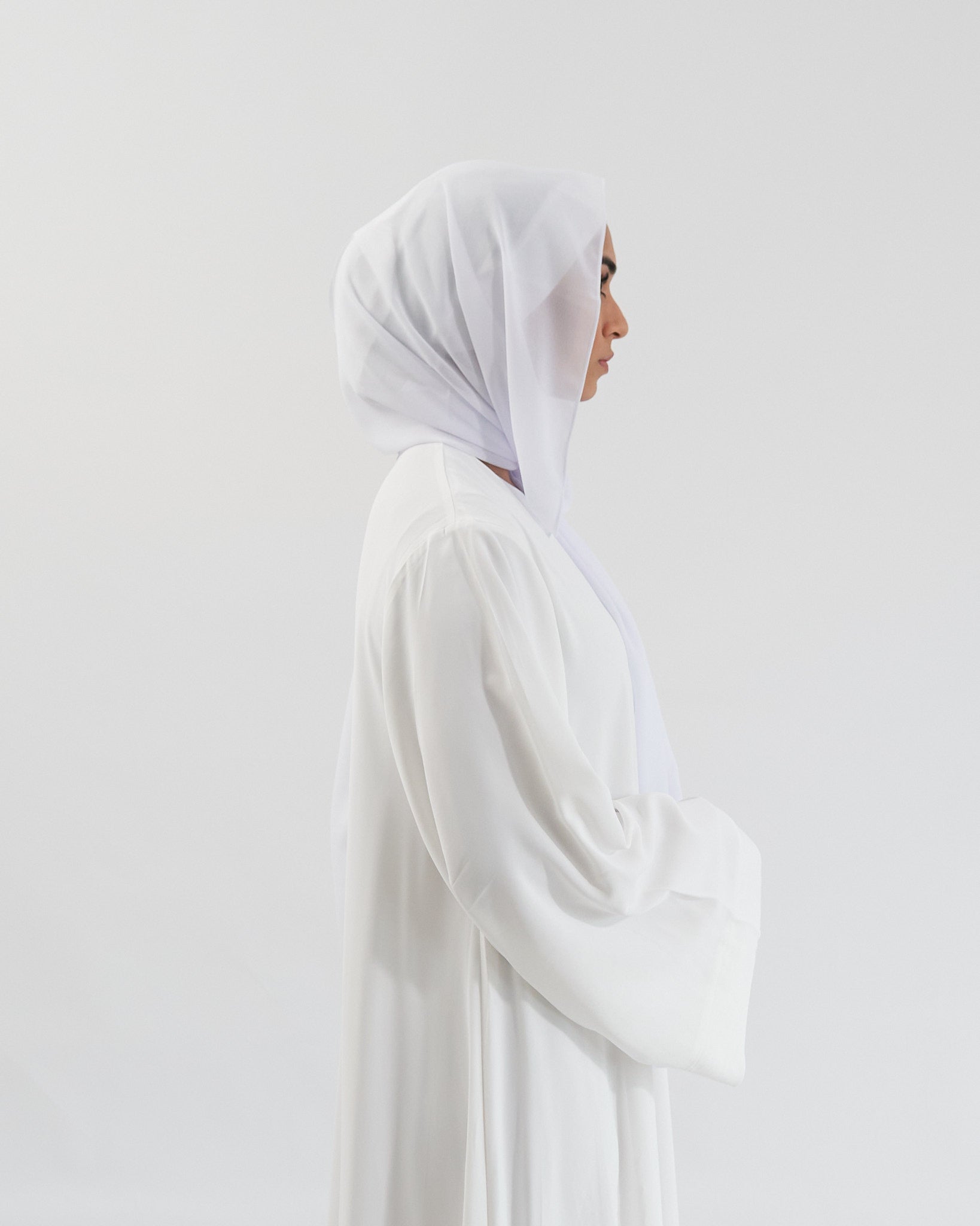 Chiffon Hijab Set - White Scarves Fajr Noor