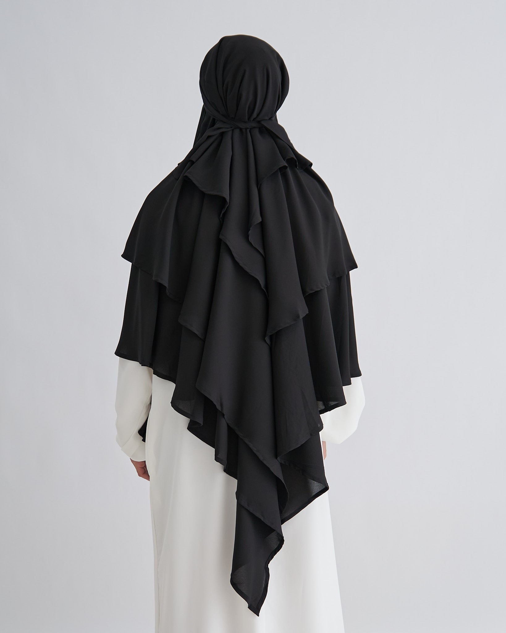 Chiffon Khimar - Black