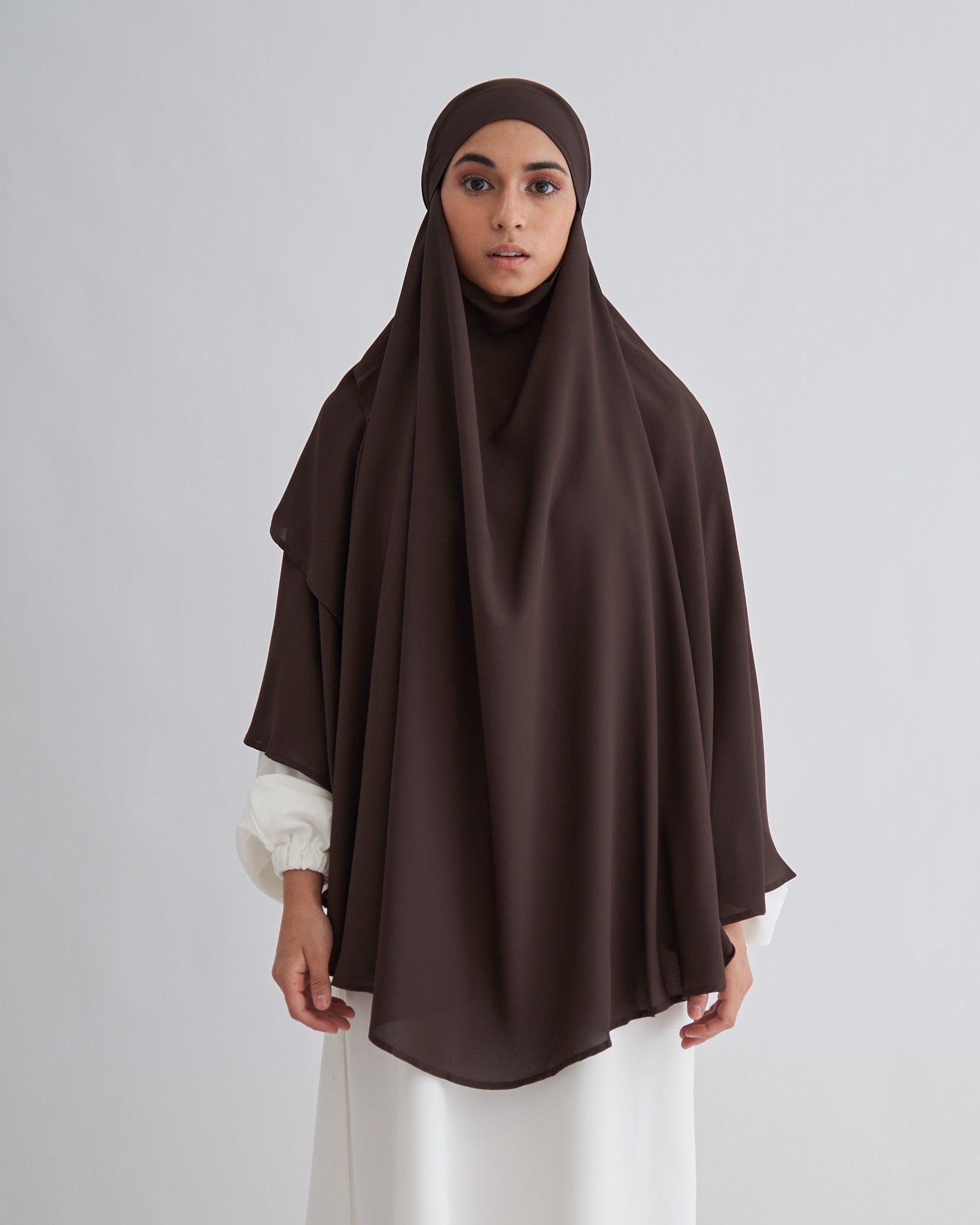 Chiffon Khimar - Coffee