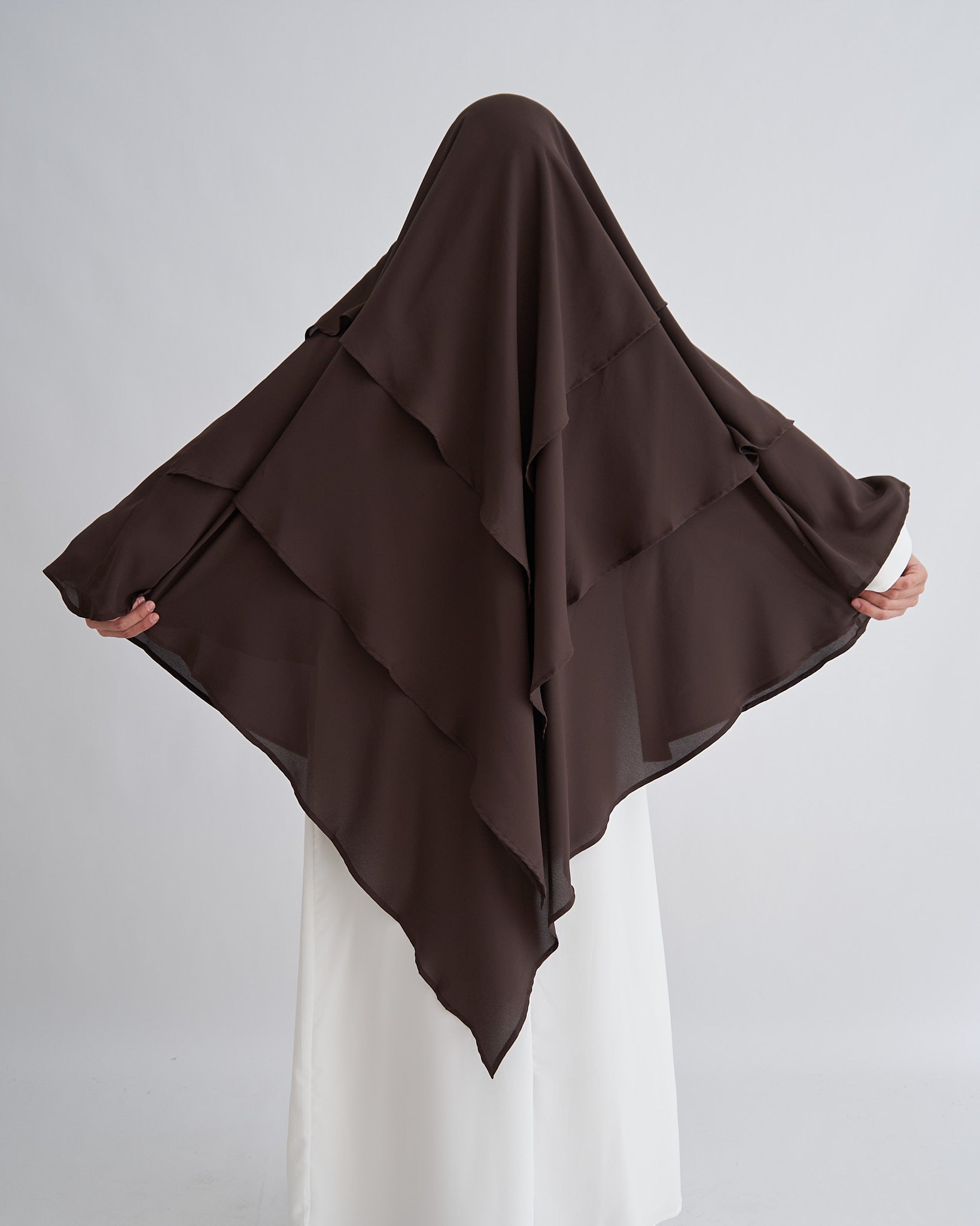 Chiffon Khimar - Coffee