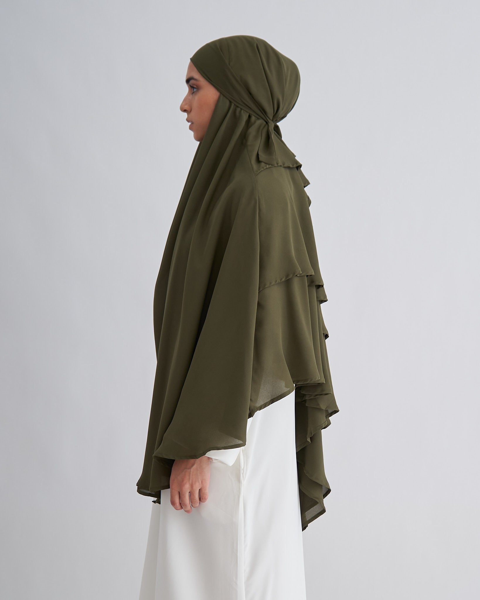 Chiffon Khimar - Khaki