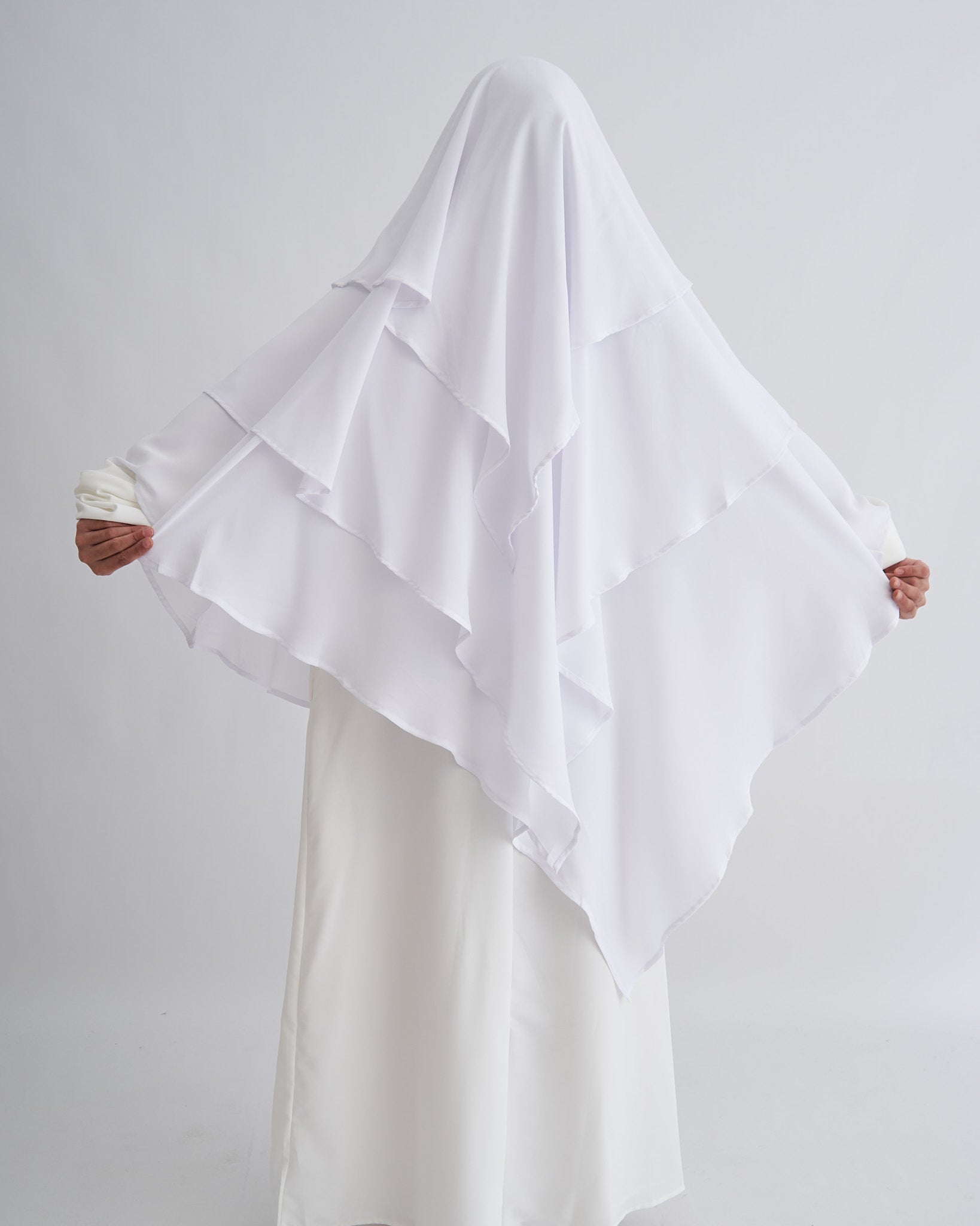 Chiffon Khimar - White