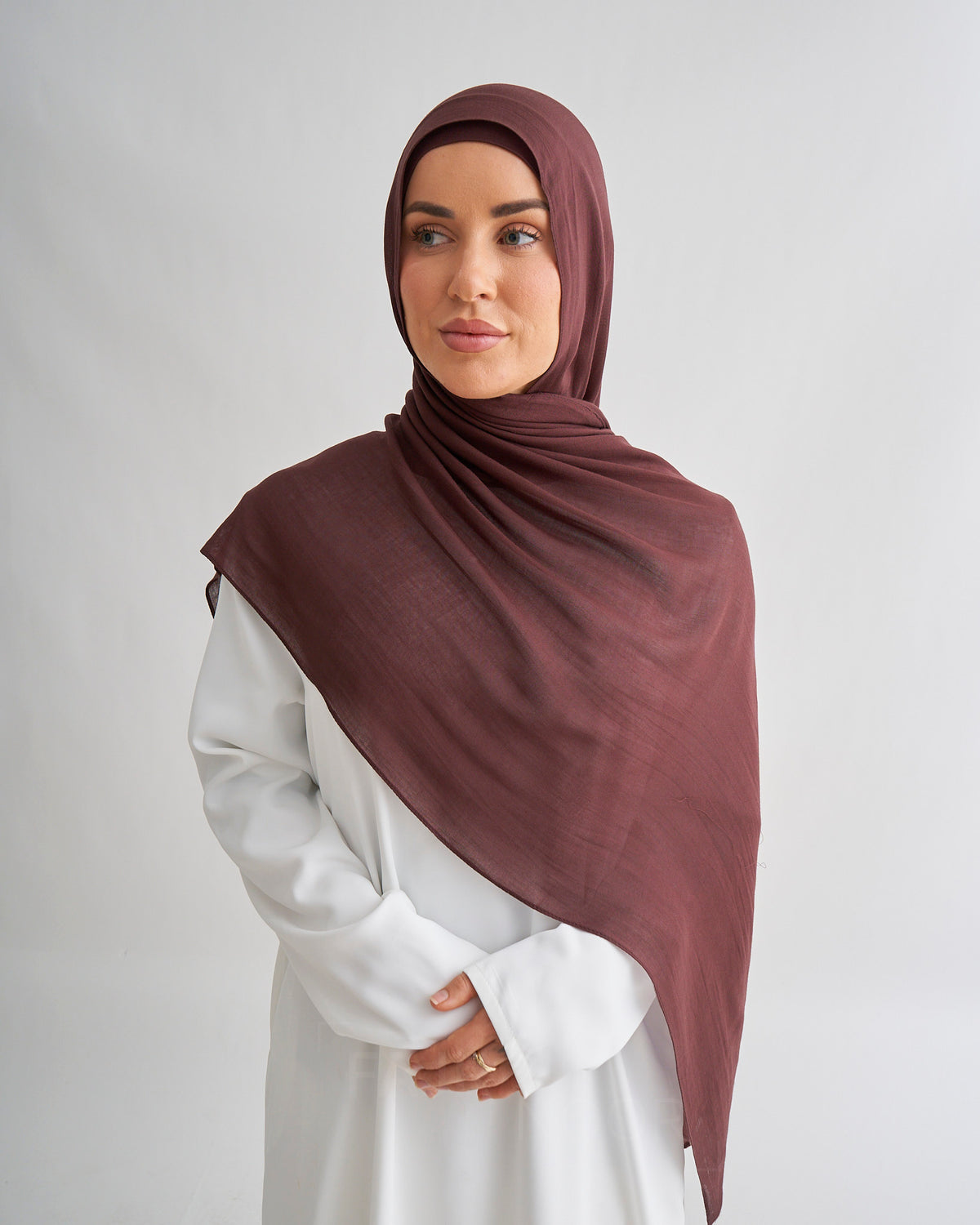 Premium Modal Hijab - Dark Brown