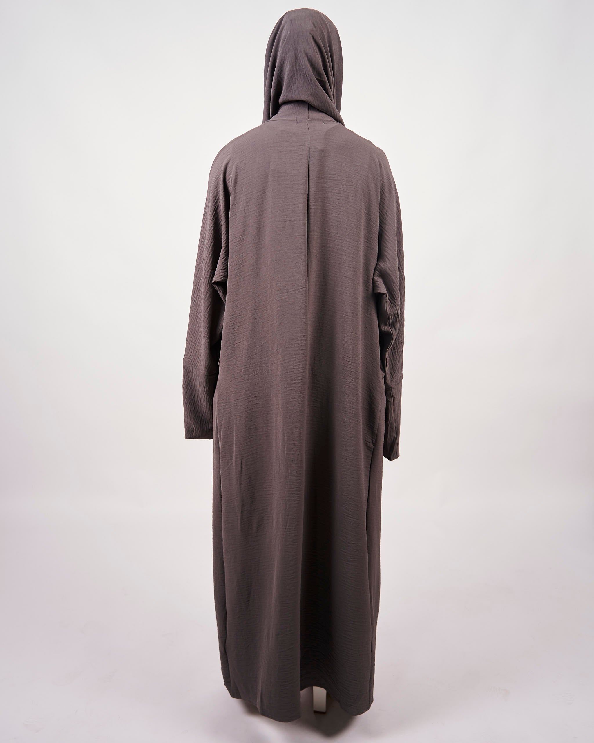 3 Piece Abaya Set - Charcoal