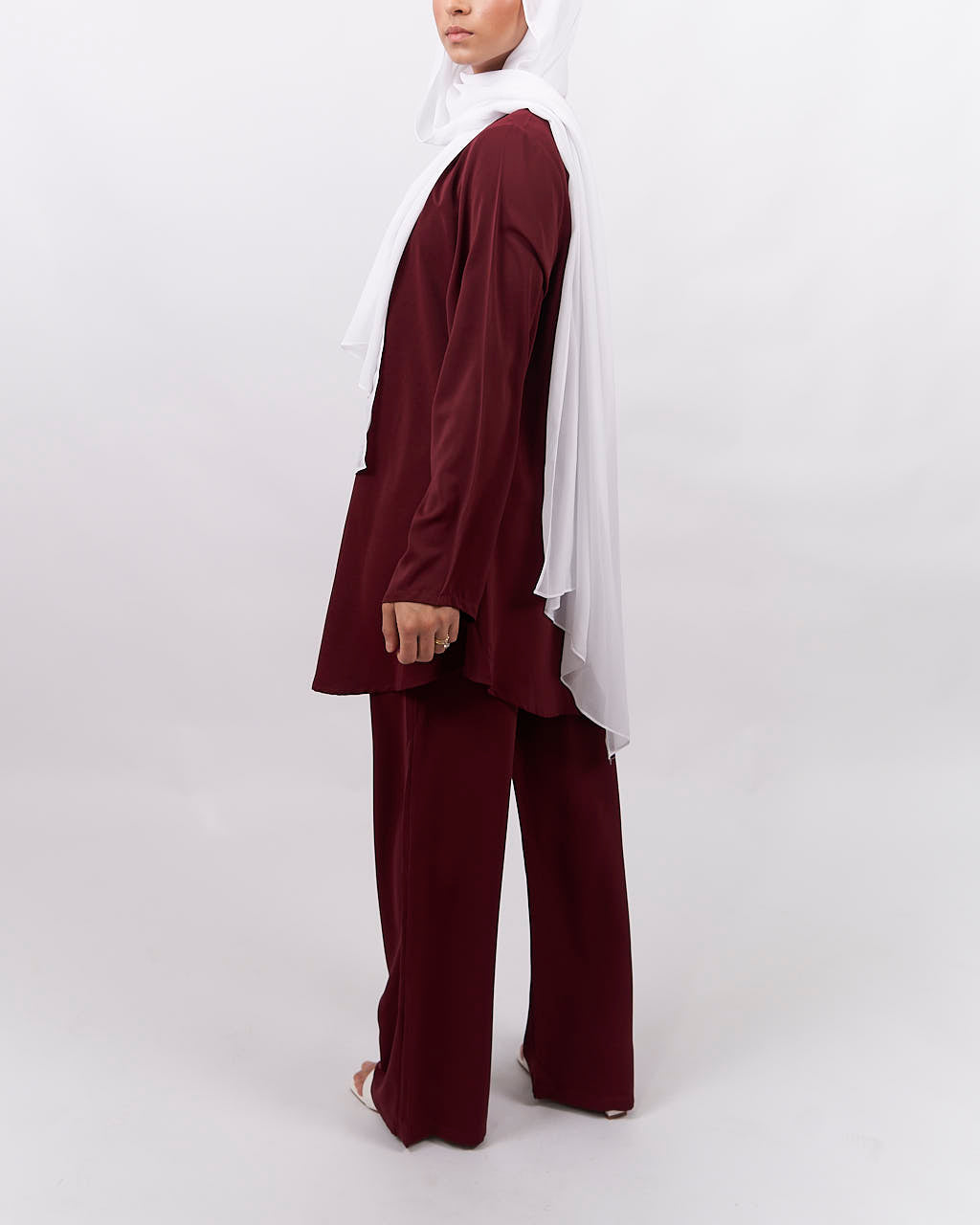 Sarah Set - Maroon Dress Set Fajr Noor