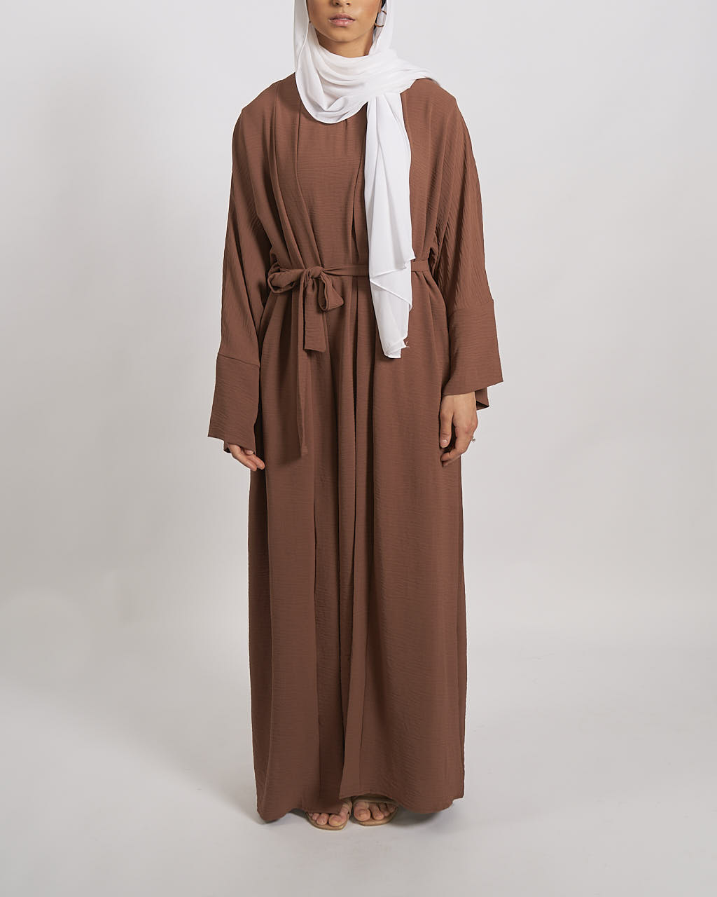 3 Piece Abaya Set - Coffee