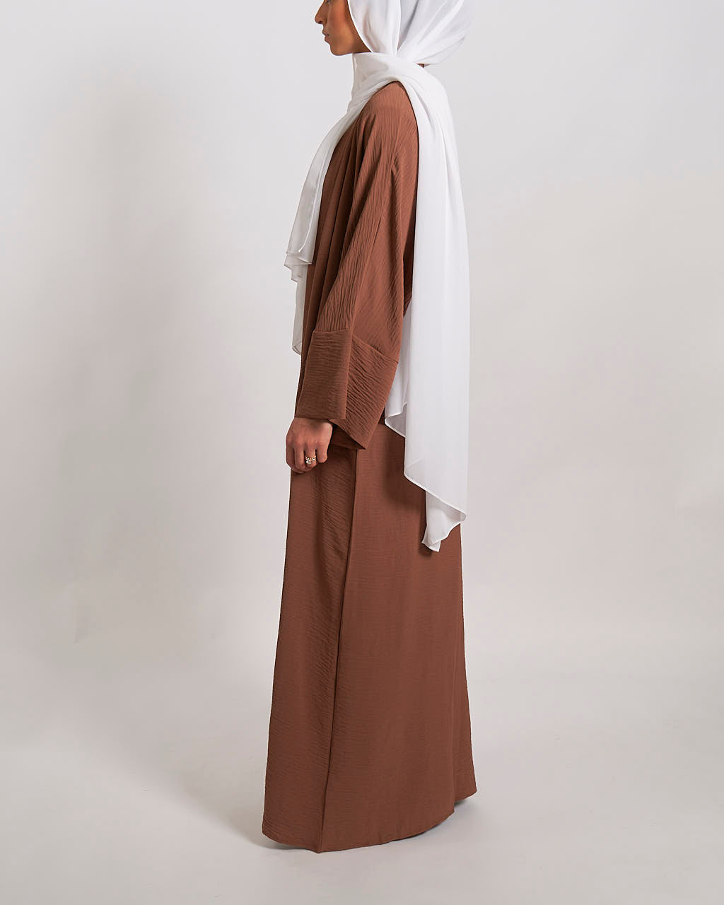 3 Piece Abaya Set - Coffee