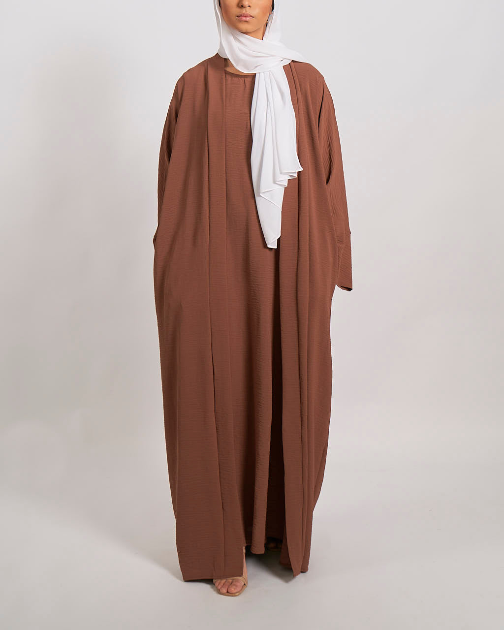 3 Piece Abaya Set - Coffee