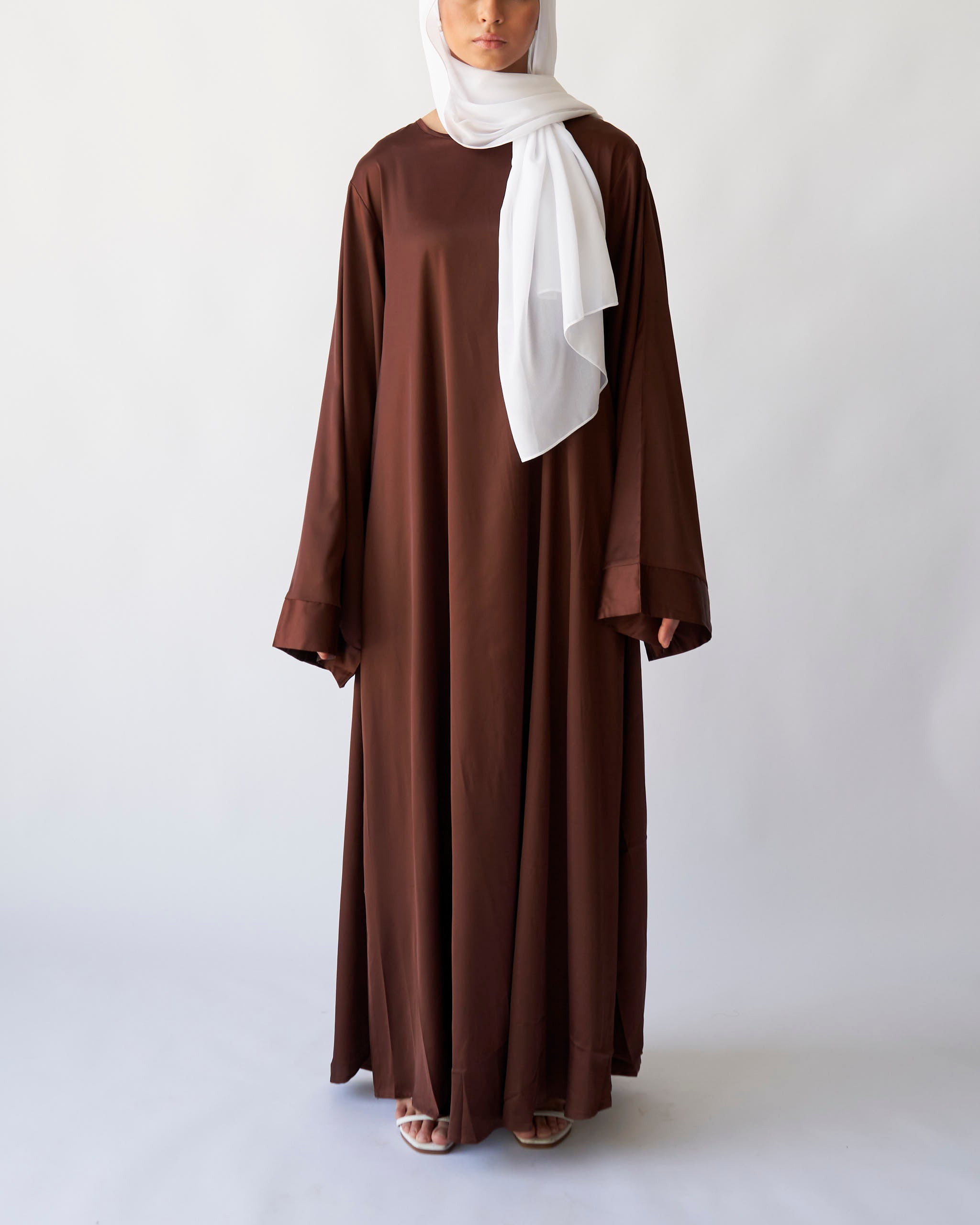 Safa Abaya - Coffee - Closed Abaya - Fajr Noor