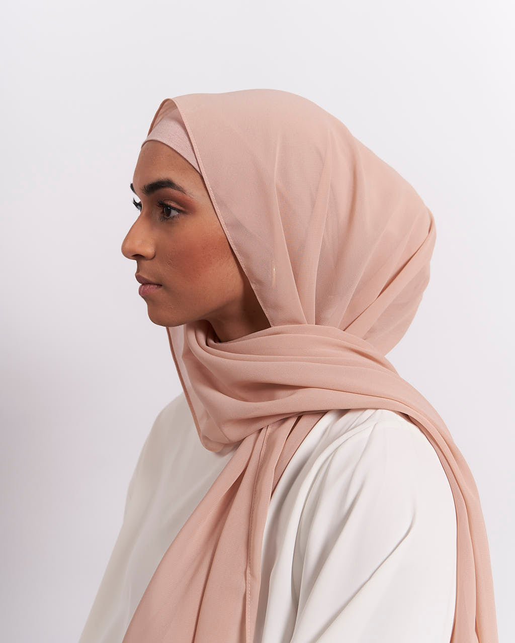 Chiffon Hijab + Cap - Neutral - Scarves - Fajr Noor