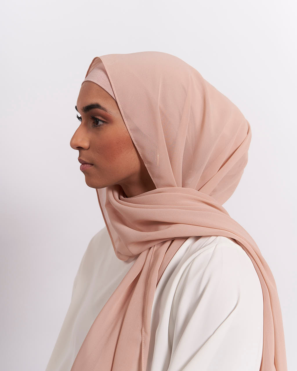 Chiffon Hijab + Cap - Neutral