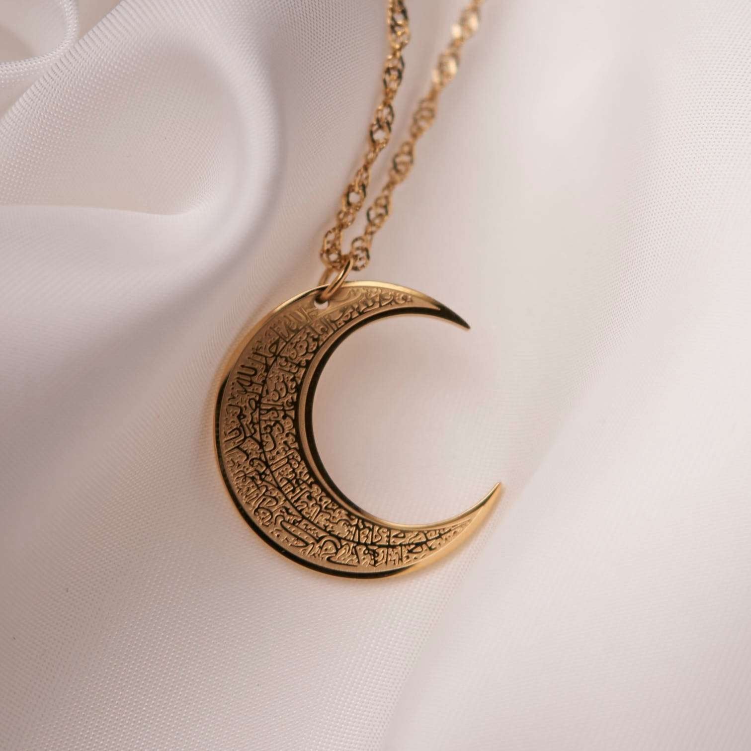 Long deals moon necklace